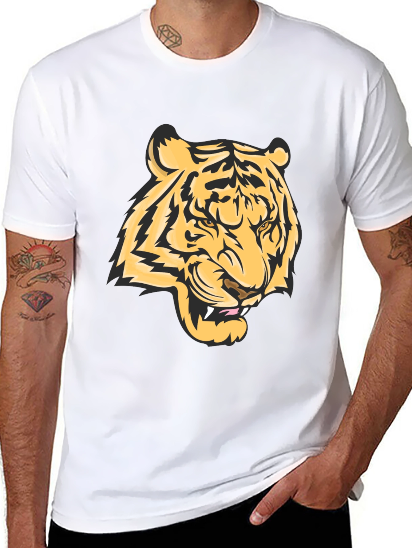 Cool Tiger Graphic Black T-Shirt
