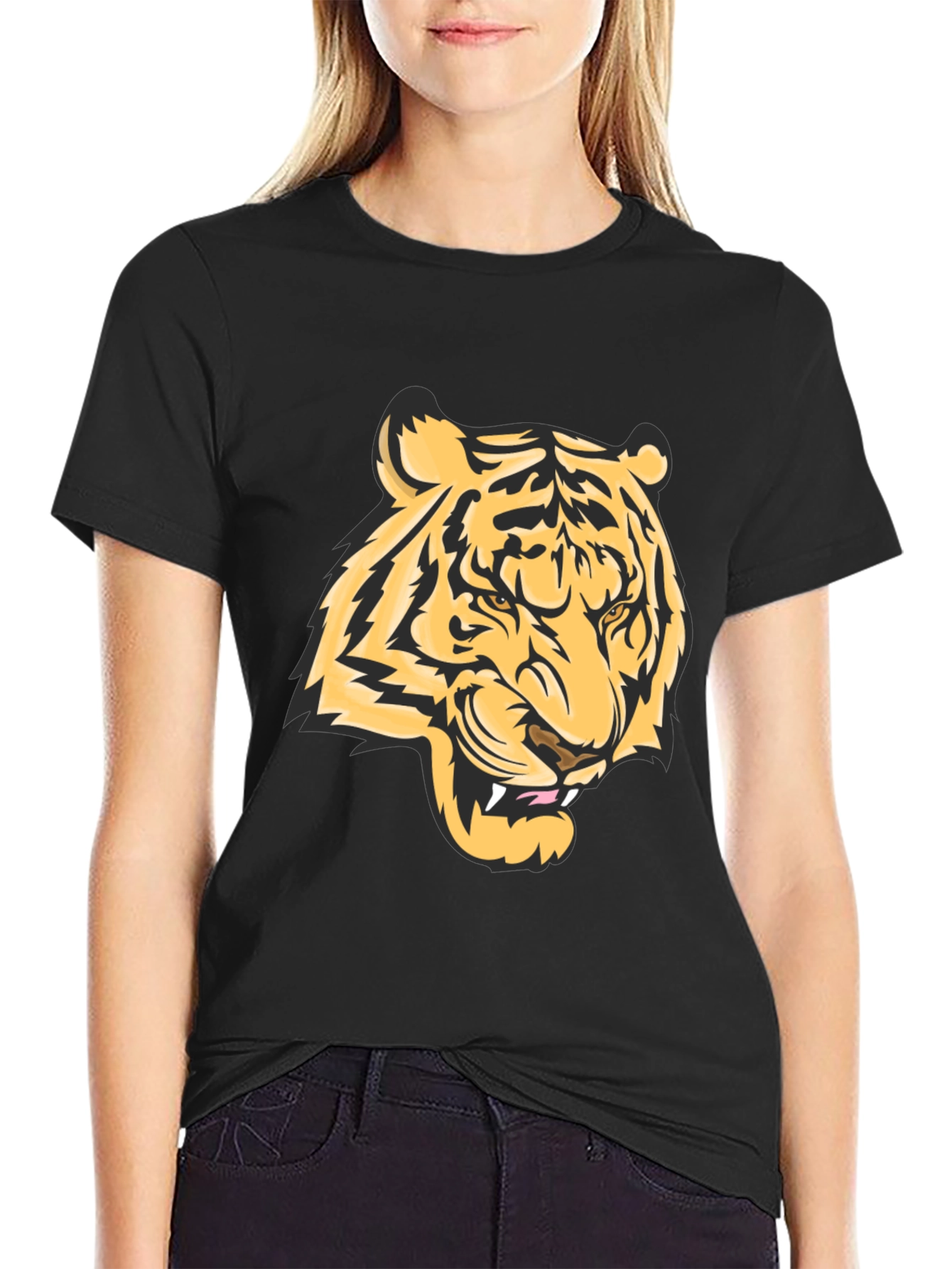 Cool Tiger Graphic Black T-Shirt