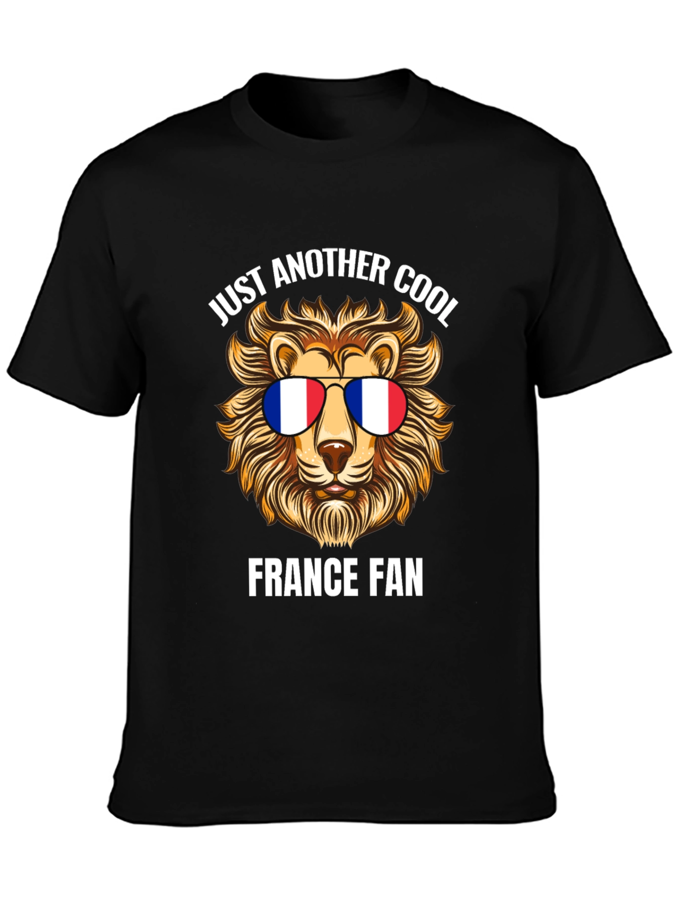Cool France Fan Lion Graphic T-Shirt