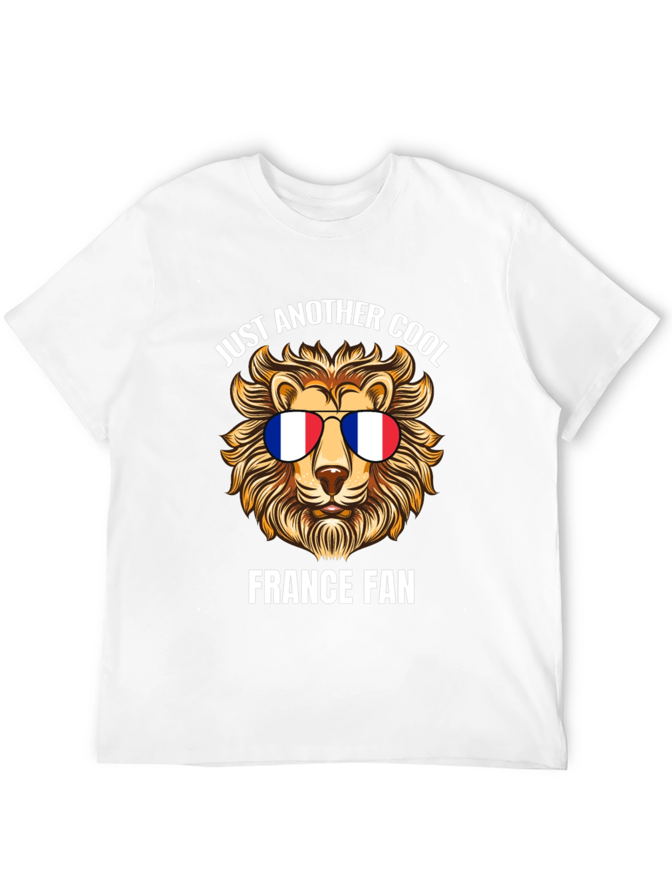 Cool France Fan Lion Graphic T-Shirt