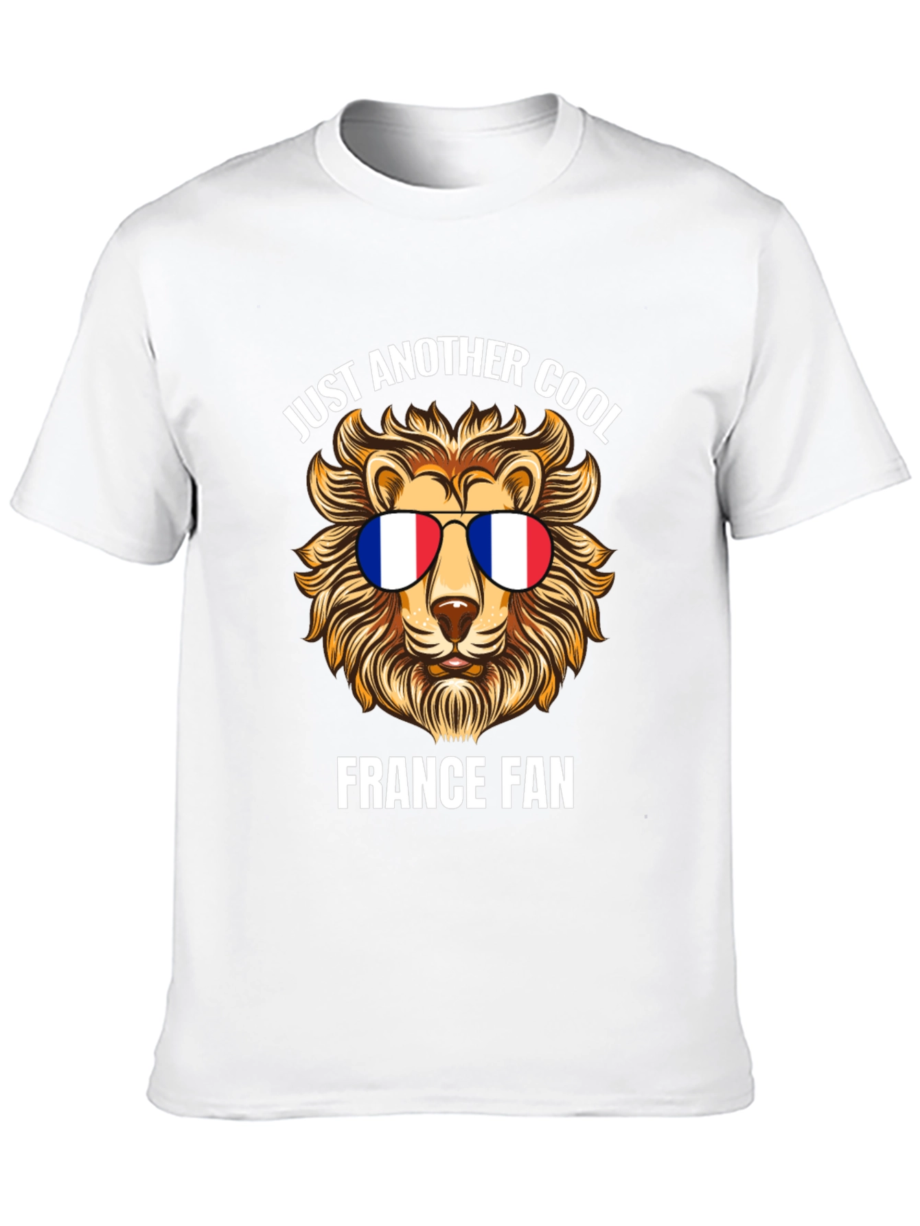 Cool France Fan Lion Graphic T-Shirt