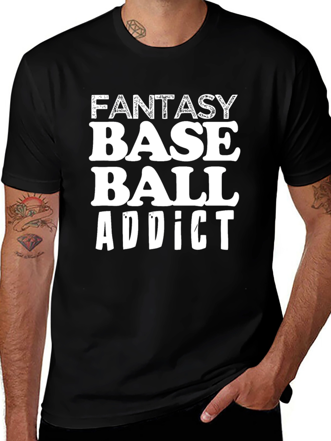 Fantasy Baseball Addict Graphic T-Shirt