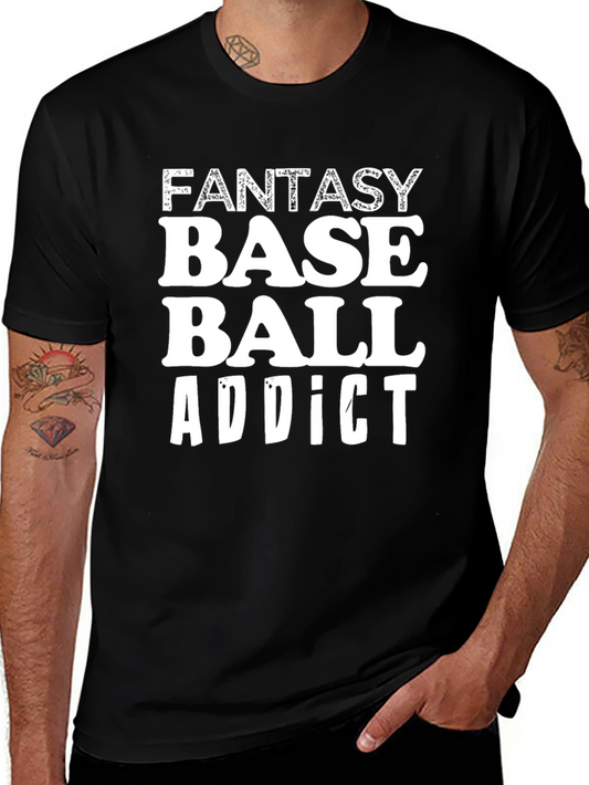 Fantasy Baseball Addict Graphic T-Shirt