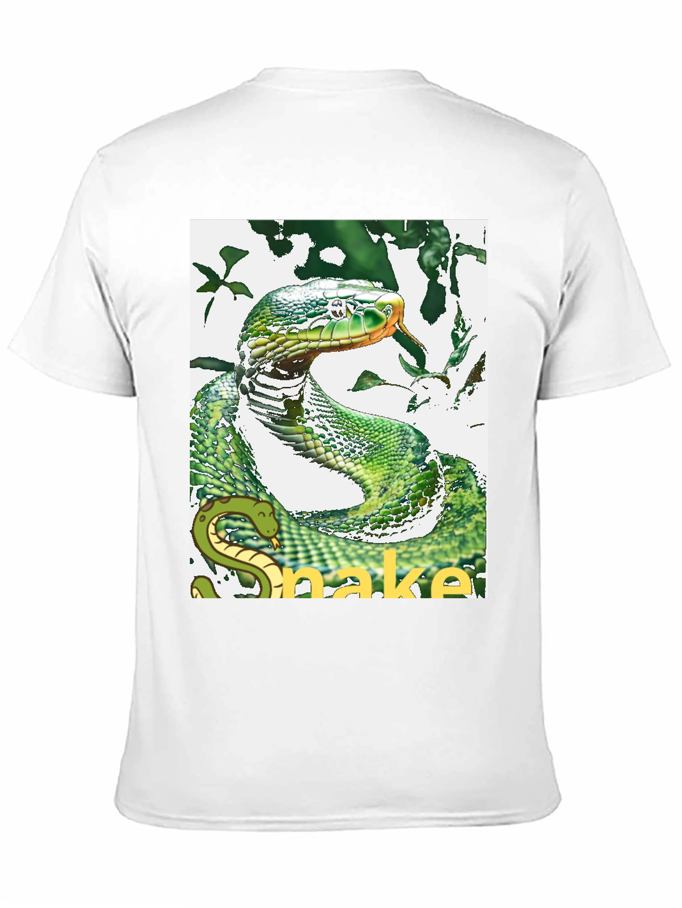 Snake T-Shirt - Green Reptile Graphic Tee