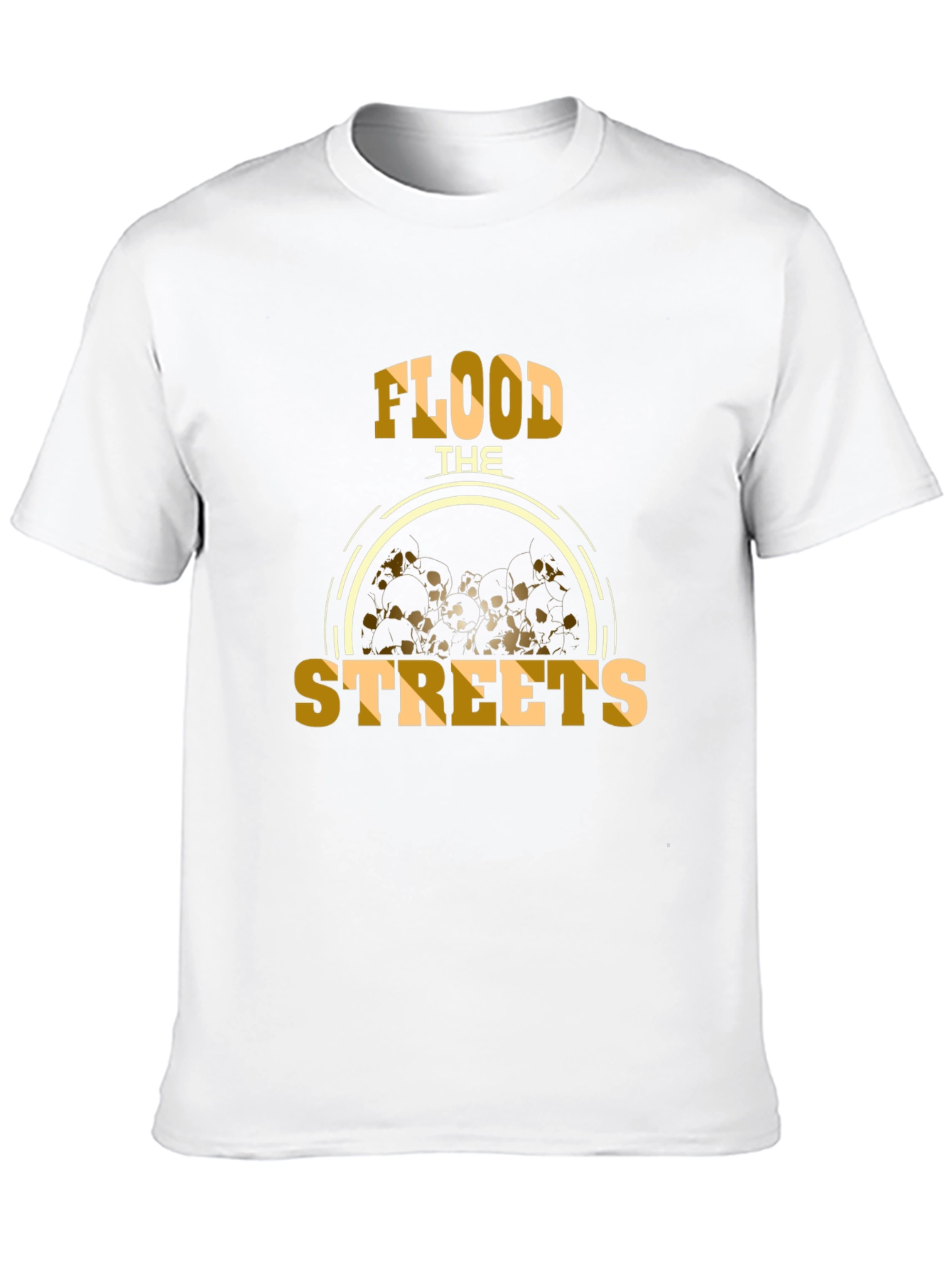 Flood The Streets Graphic Tee - Black Cotton T-Shirt