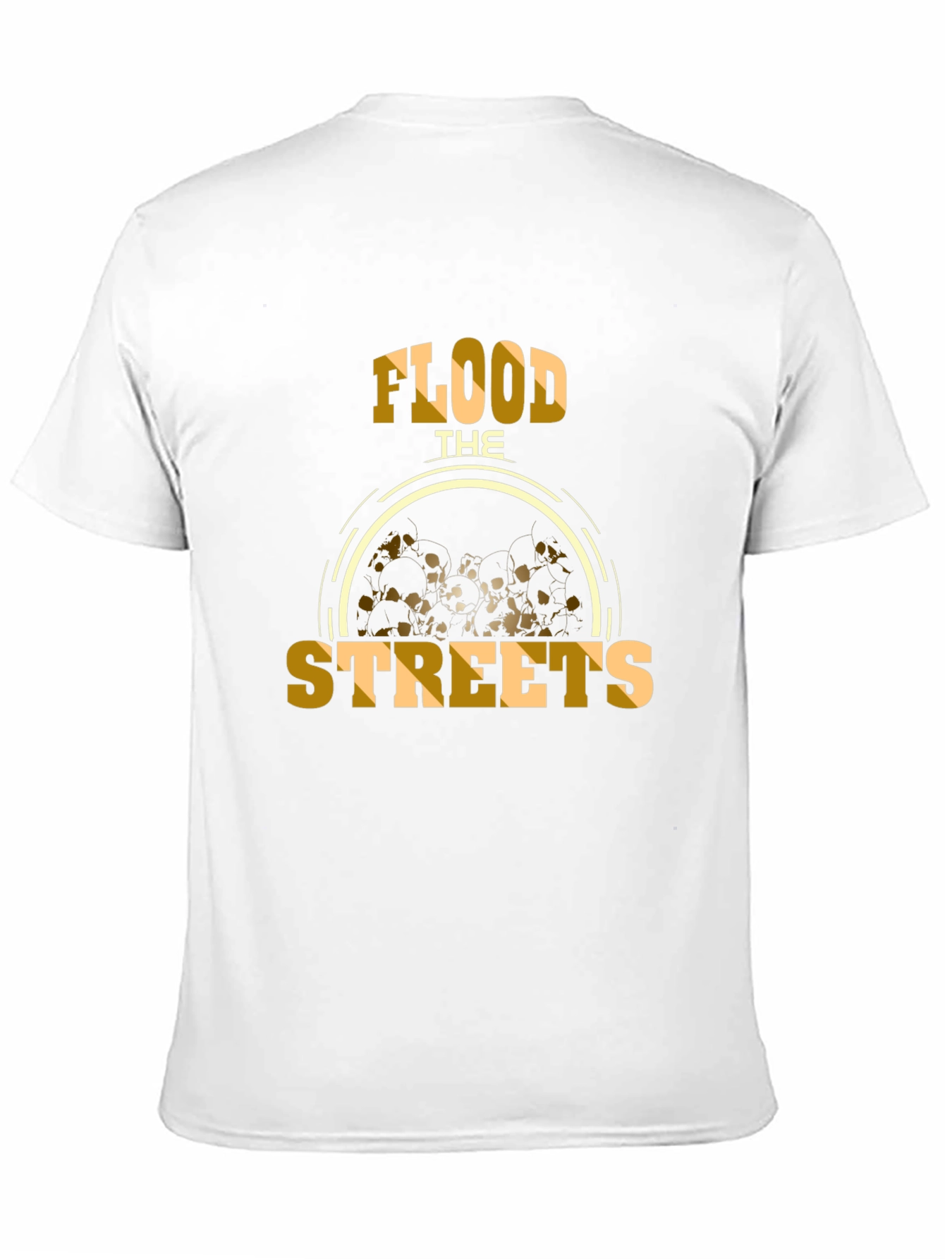 Flood The Streets Graphic Tee - Black Cotton T-Shirt