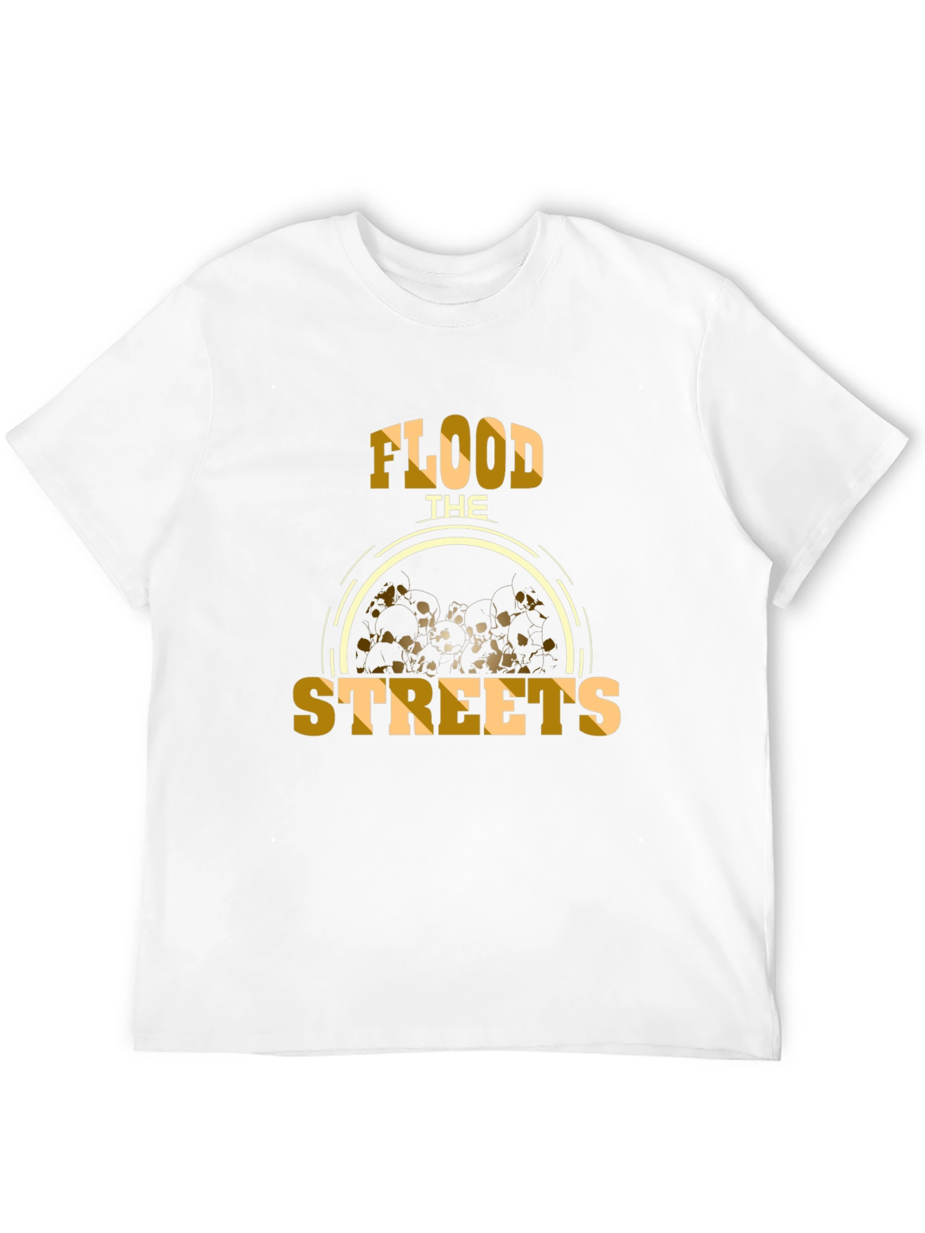 Flood The Streets Graphic Tee - Black Cotton T-Shirt