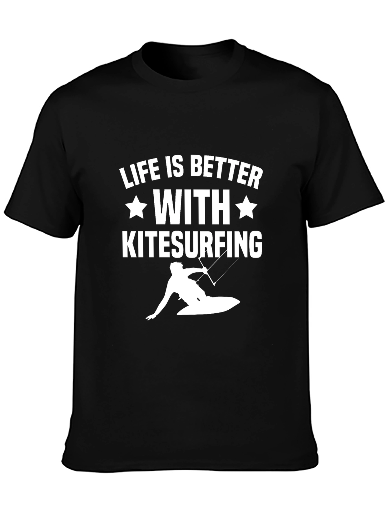 Life is Better with Kitesurfing Black T-Shirt