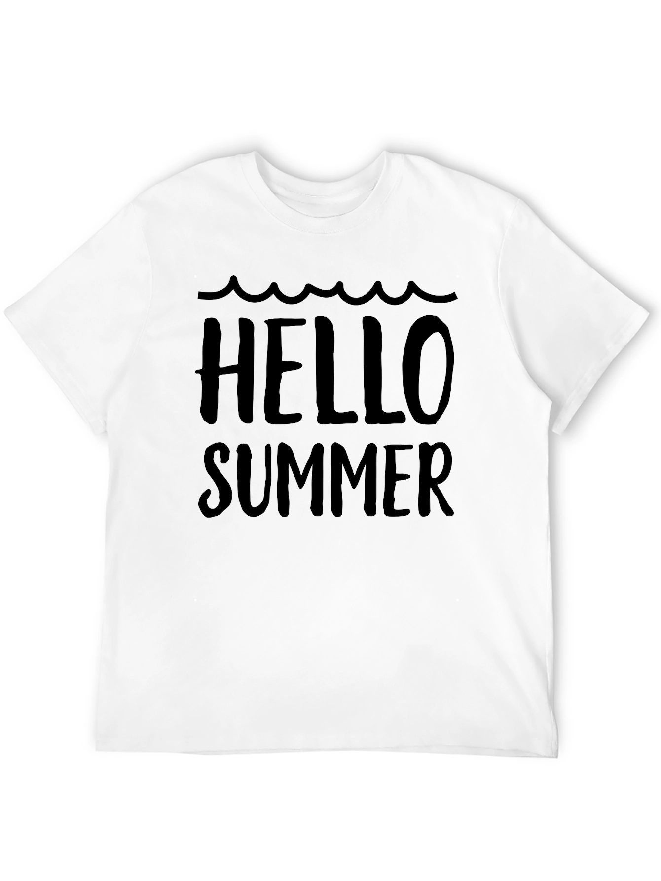 Hello Summer Black Graphic Tee