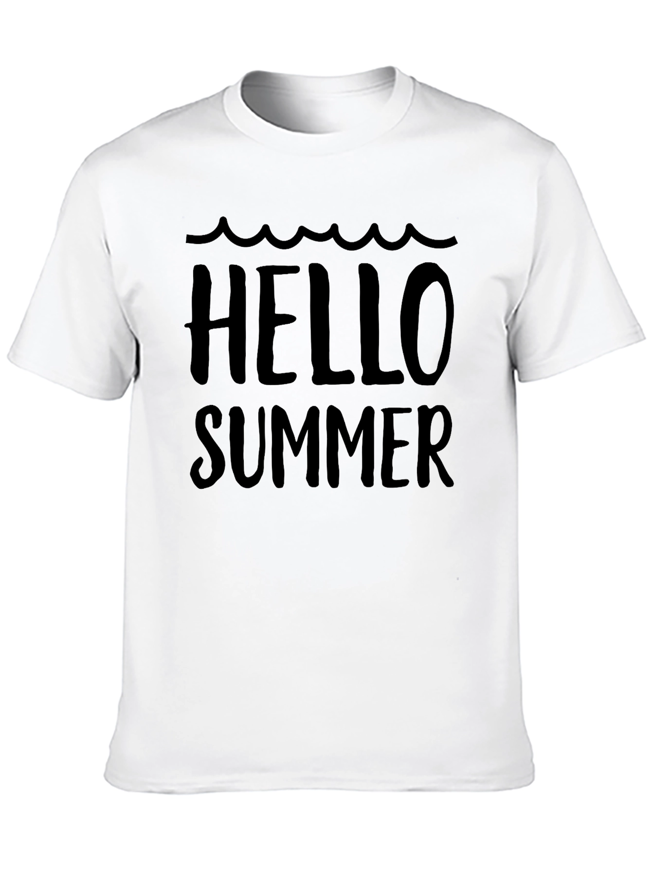 Hello Summer Black Graphic Tee