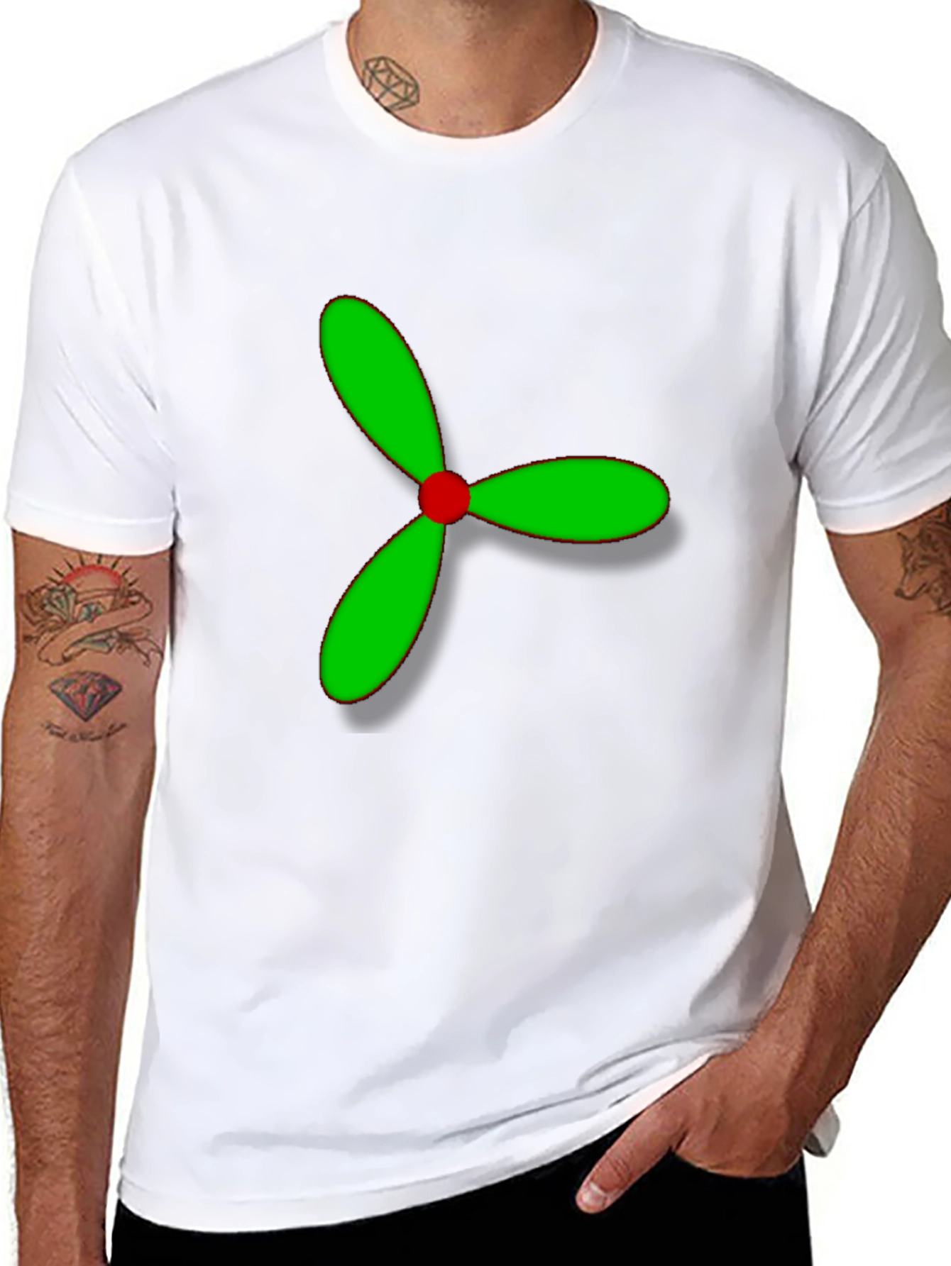 Propeller Graphic Tee - Modern Design Black T-Shirt