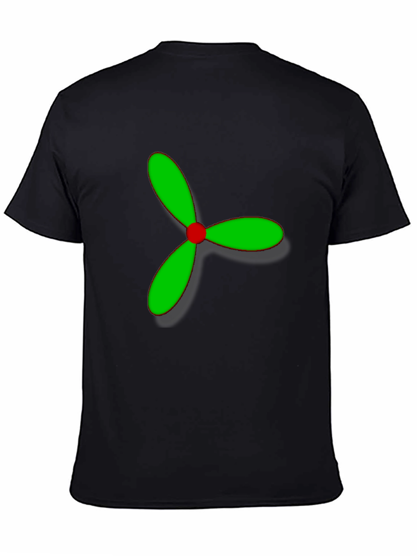 Propeller Graphic Tee - Modern Design Black T-Shirt
