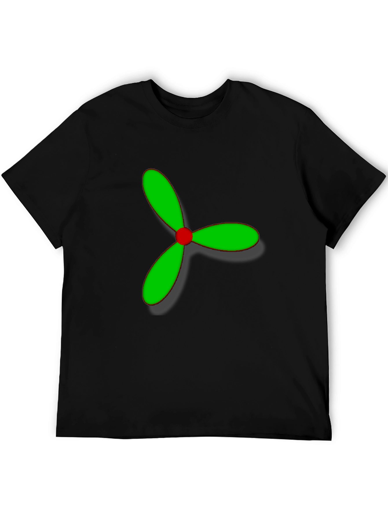 Propeller Graphic Tee - Modern Design Black T-Shirt