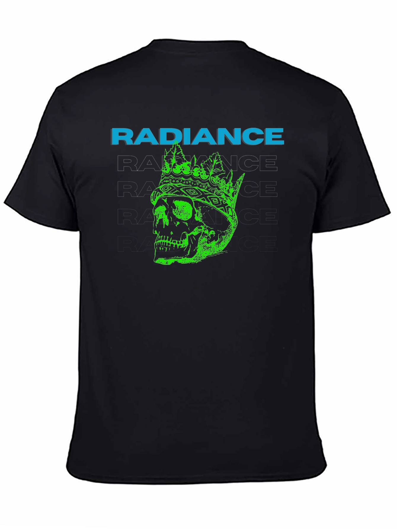 Radiance Crowned Skull Graphic T-Shirt - Black