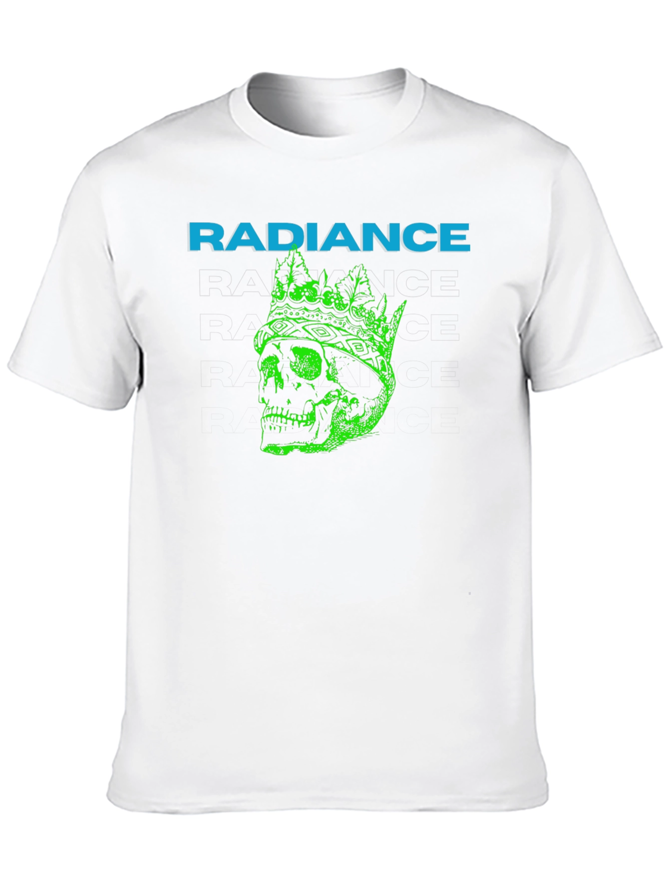 Radiance Crowned Skull Graphic T-Shirt - Black