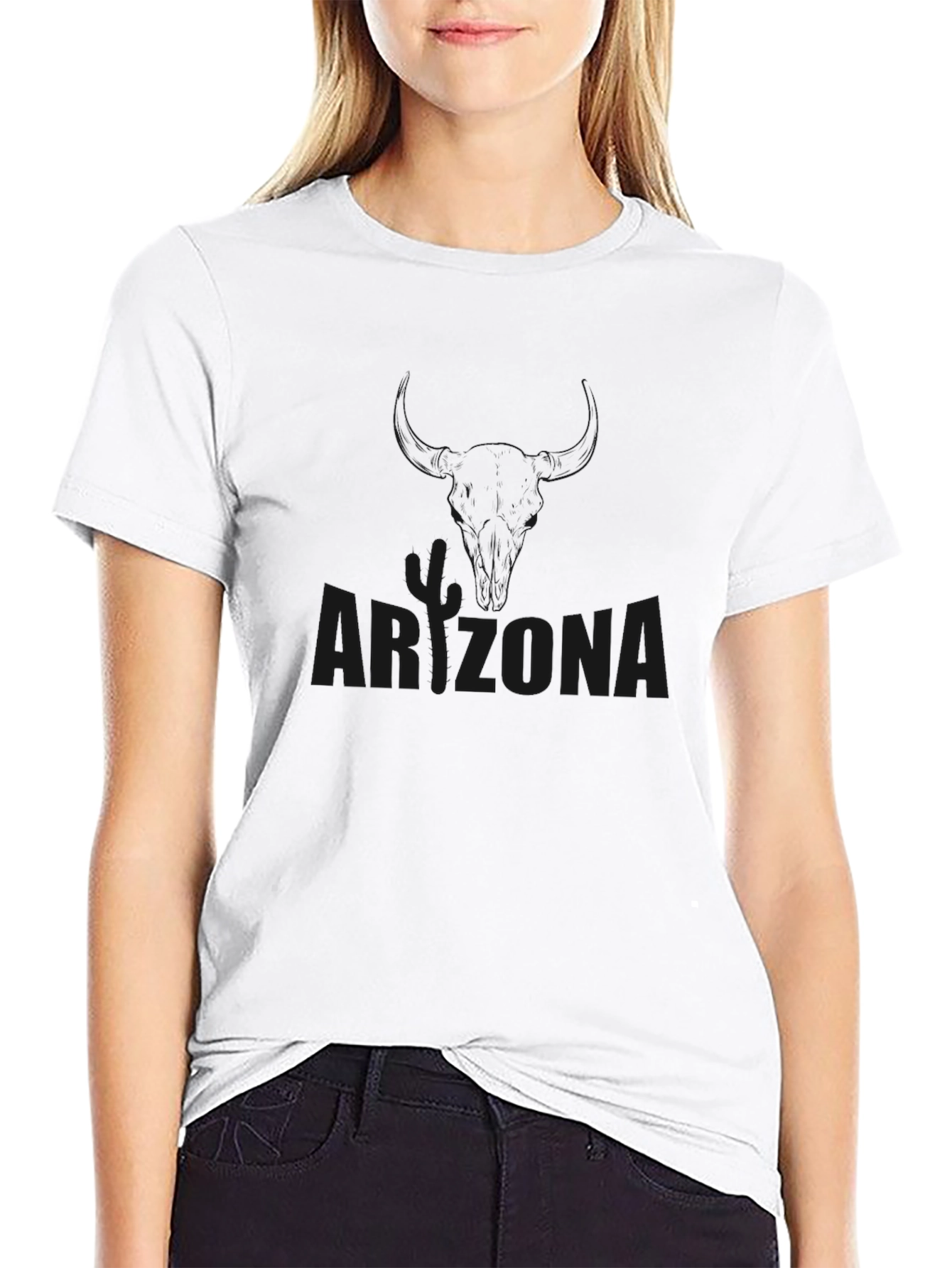 Arizona Graphic Tee - Black Cotton Casual Shirt