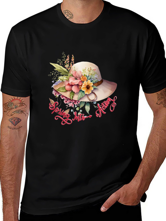 Floral Hat Spring Into Action Tee