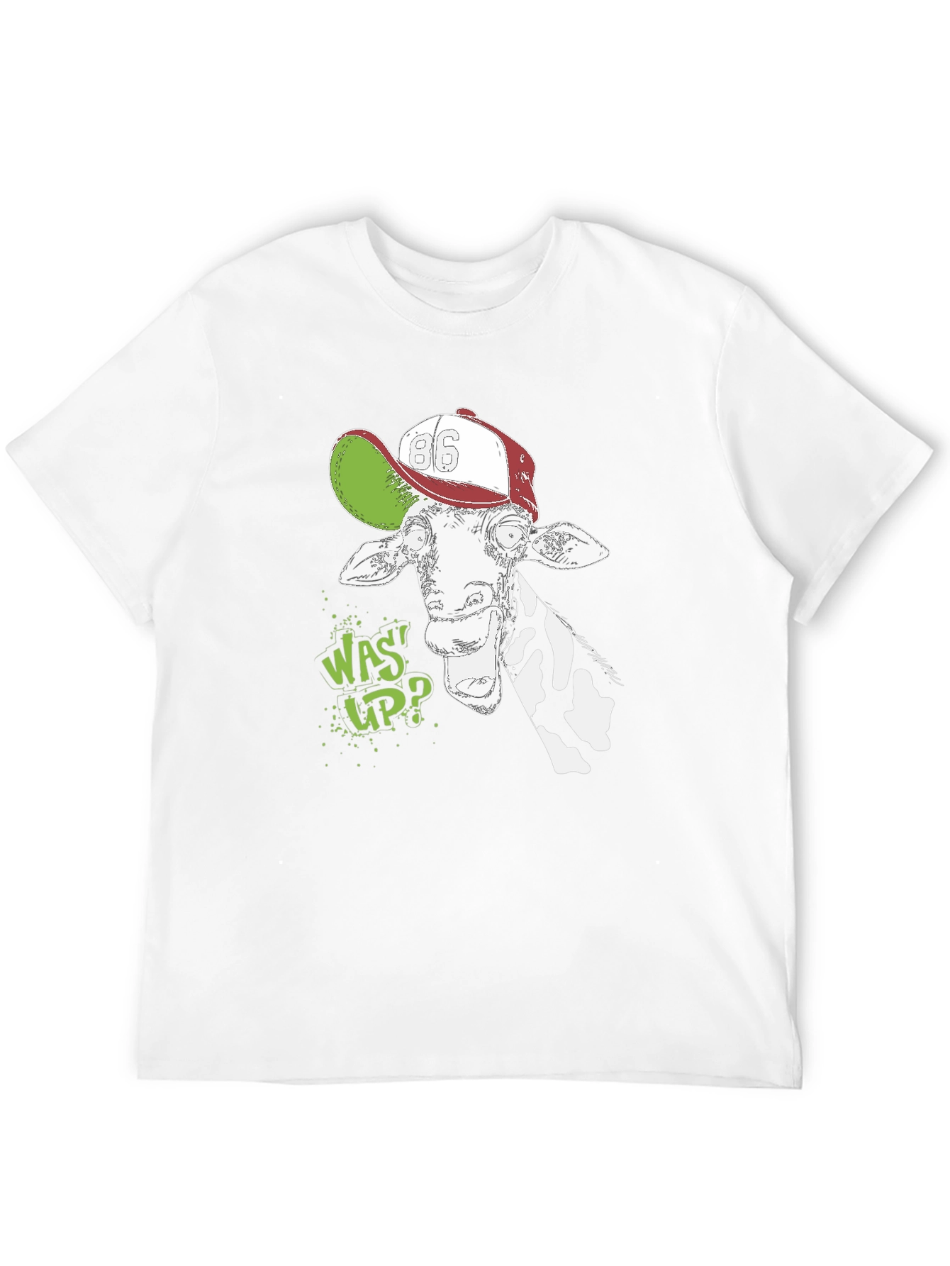 Cool Giraffe T-Shirt: Was Up? Graphic Tee