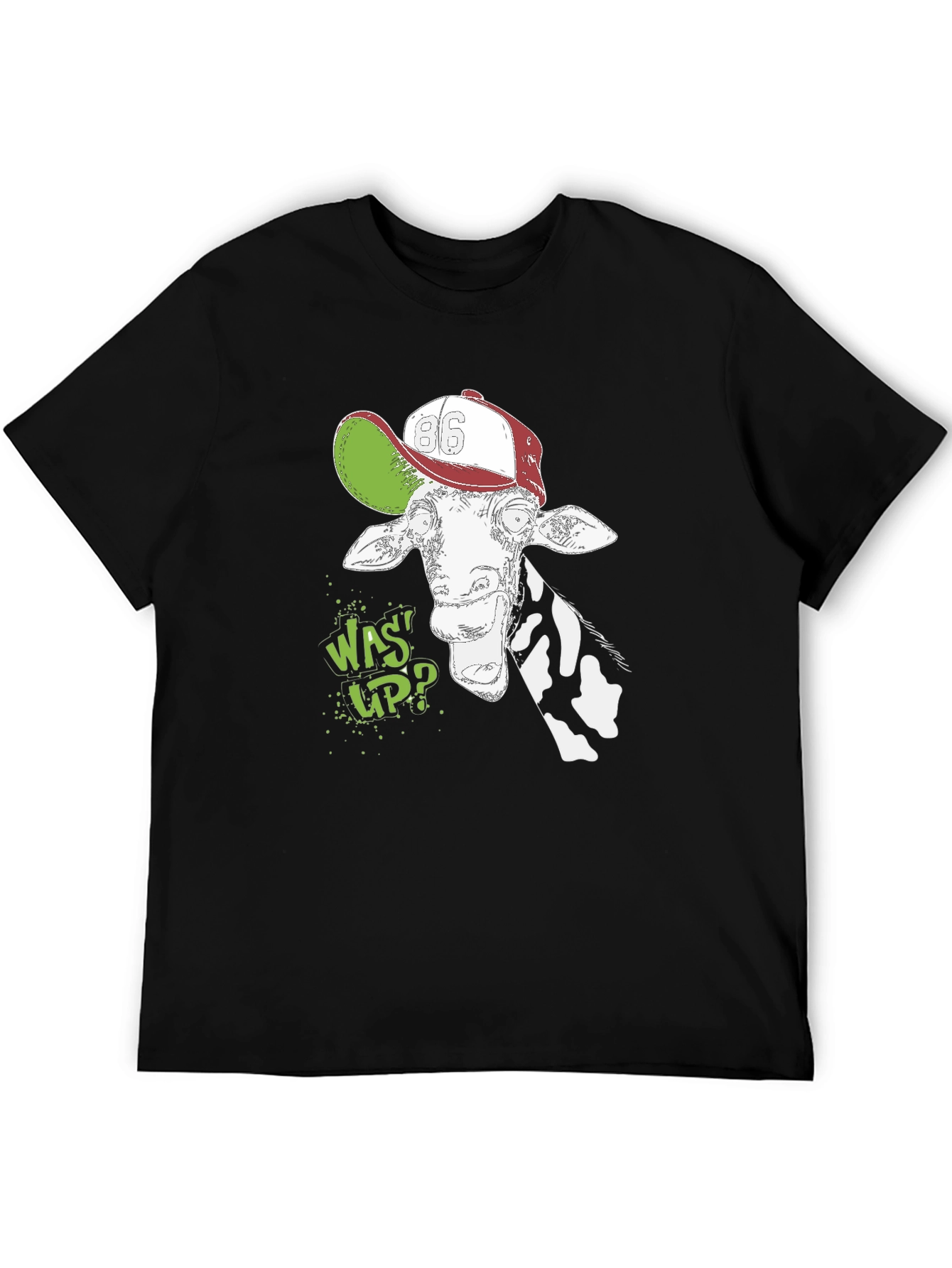Cool Giraffe T-Shirt: Was Up? Graphic Tee