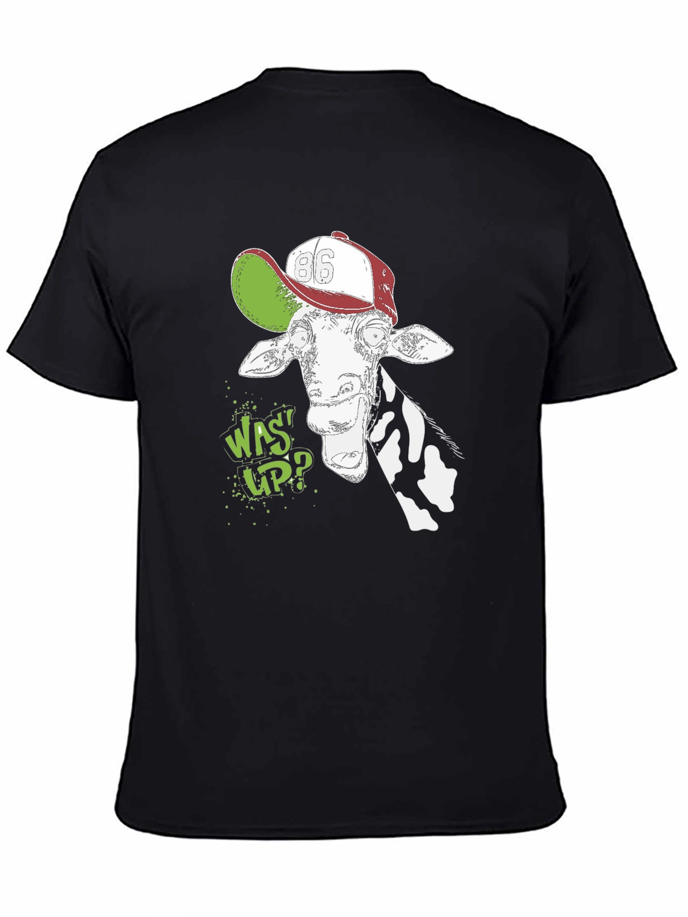Cool Giraffe T-Shirt: Was Up? Graphic Tee
