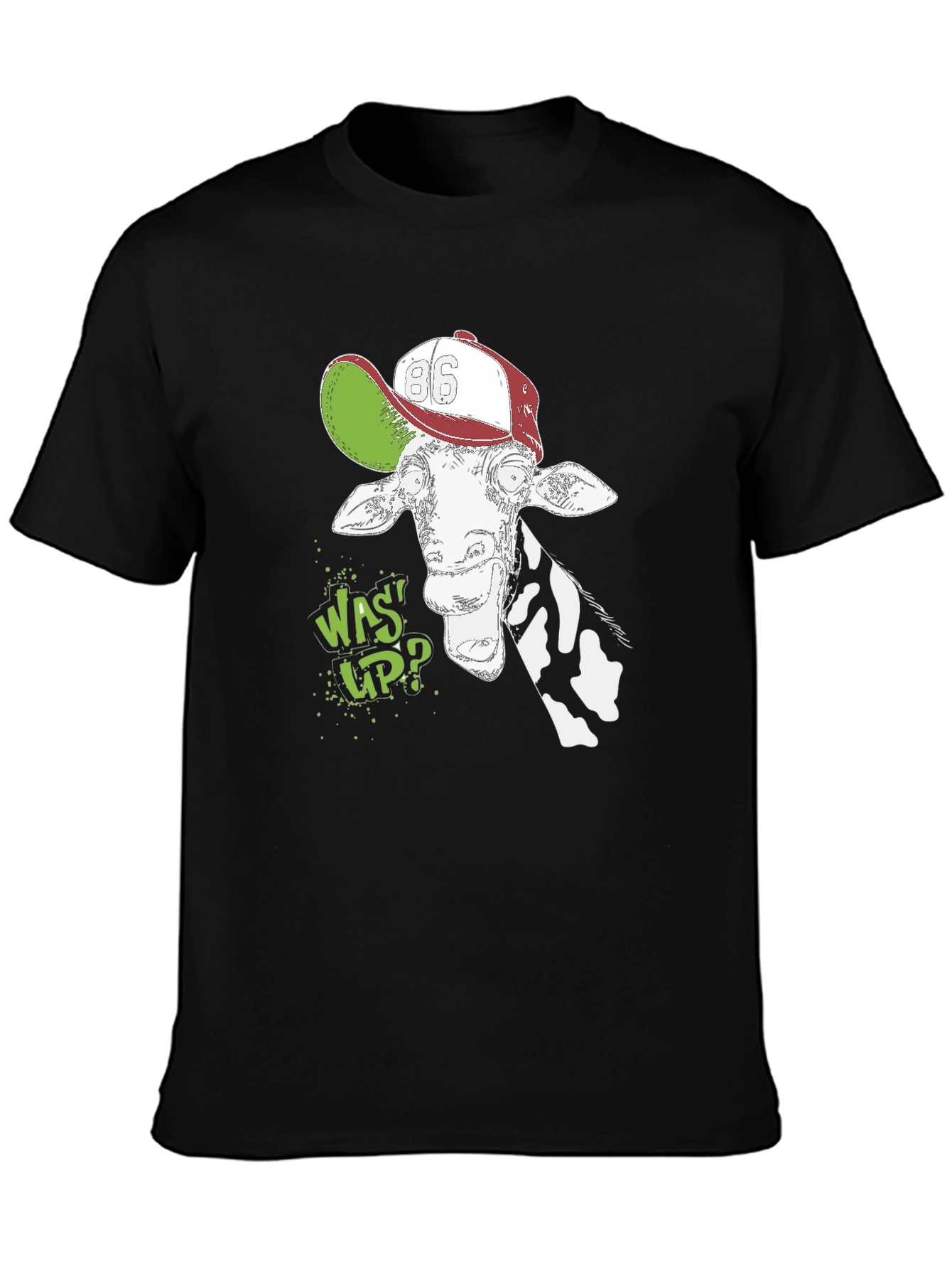 Cool Giraffe T-Shirt: Was Up? Graphic Tee