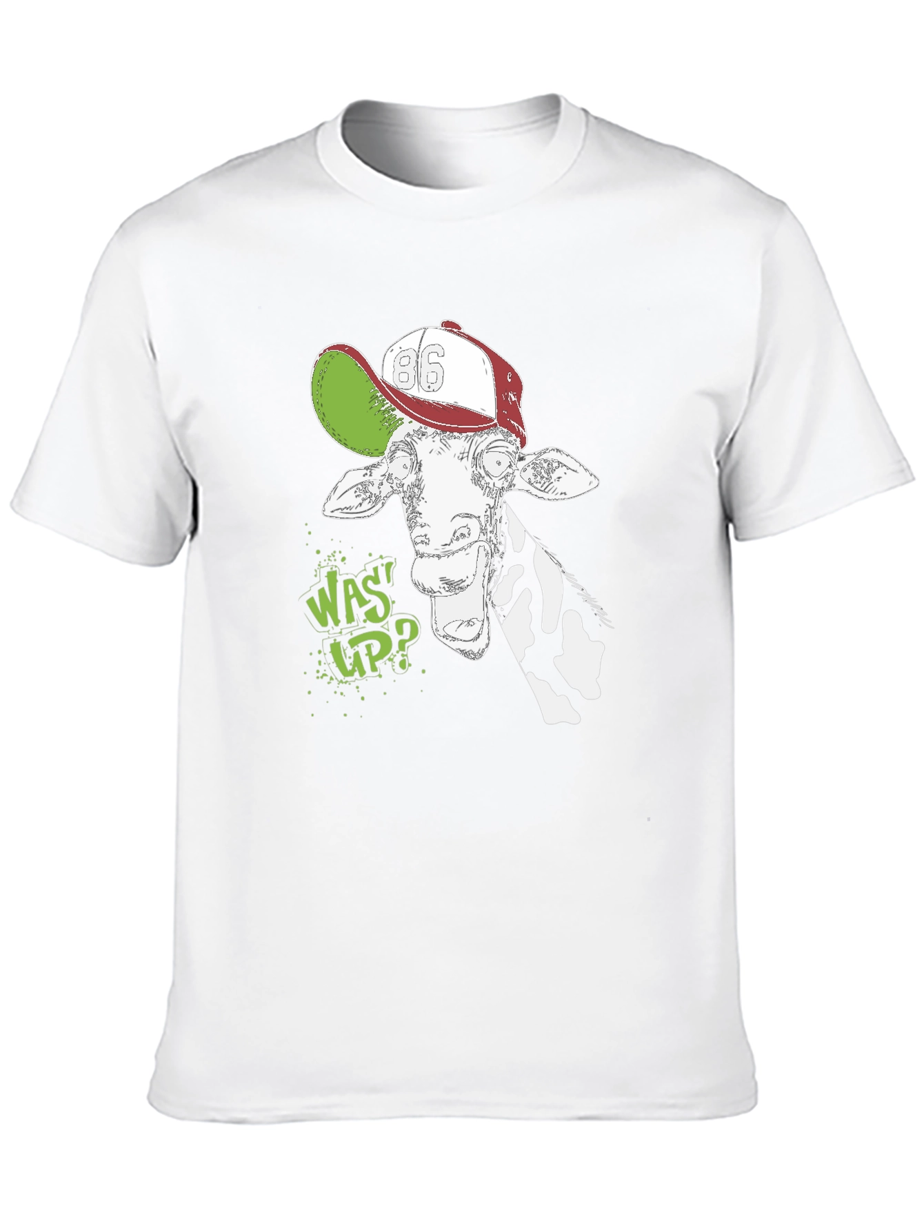 Cool Giraffe T-Shirt: Was Up? Graphic Tee