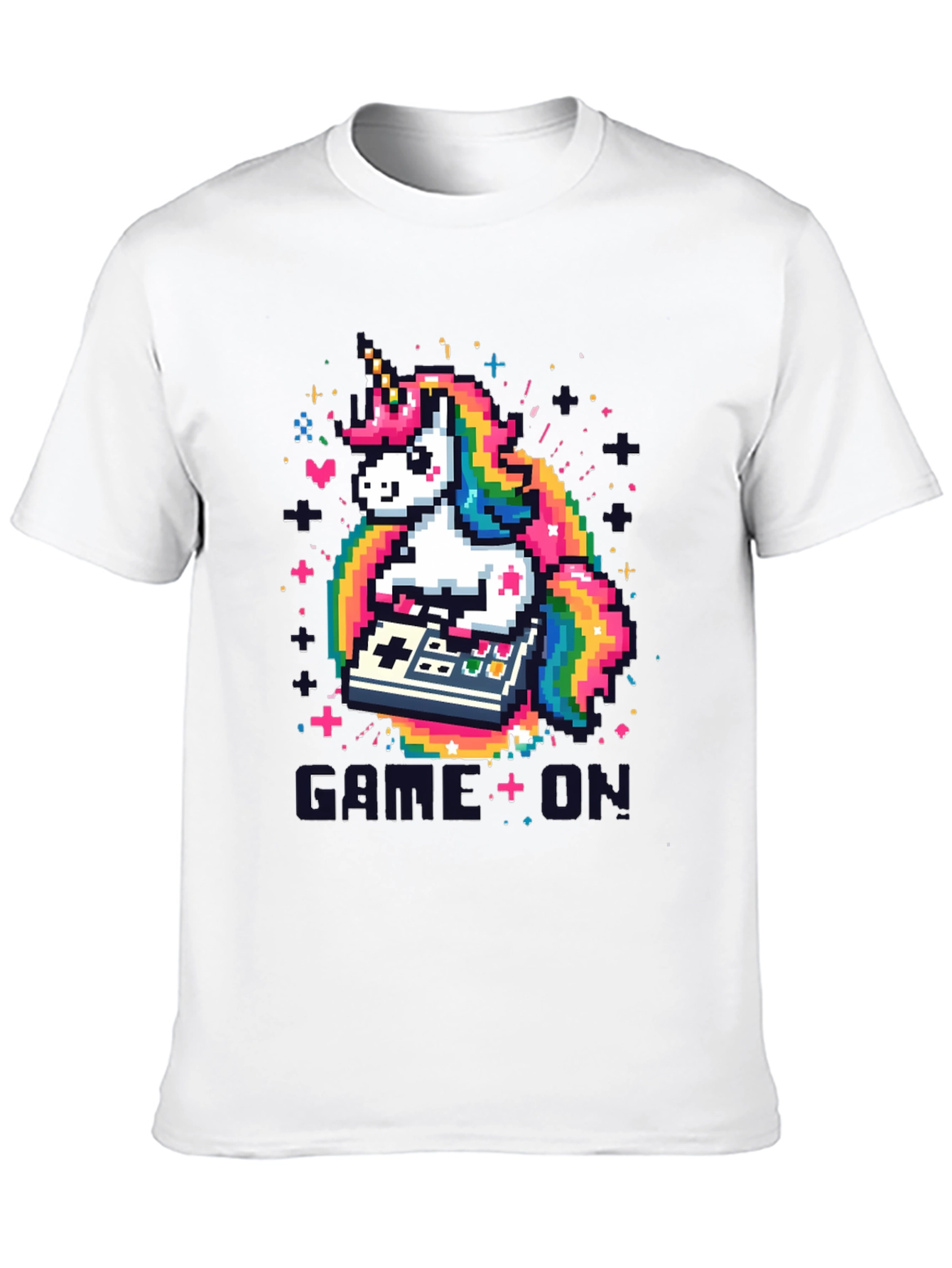 Pixel Unicorn Game On T-Shirt