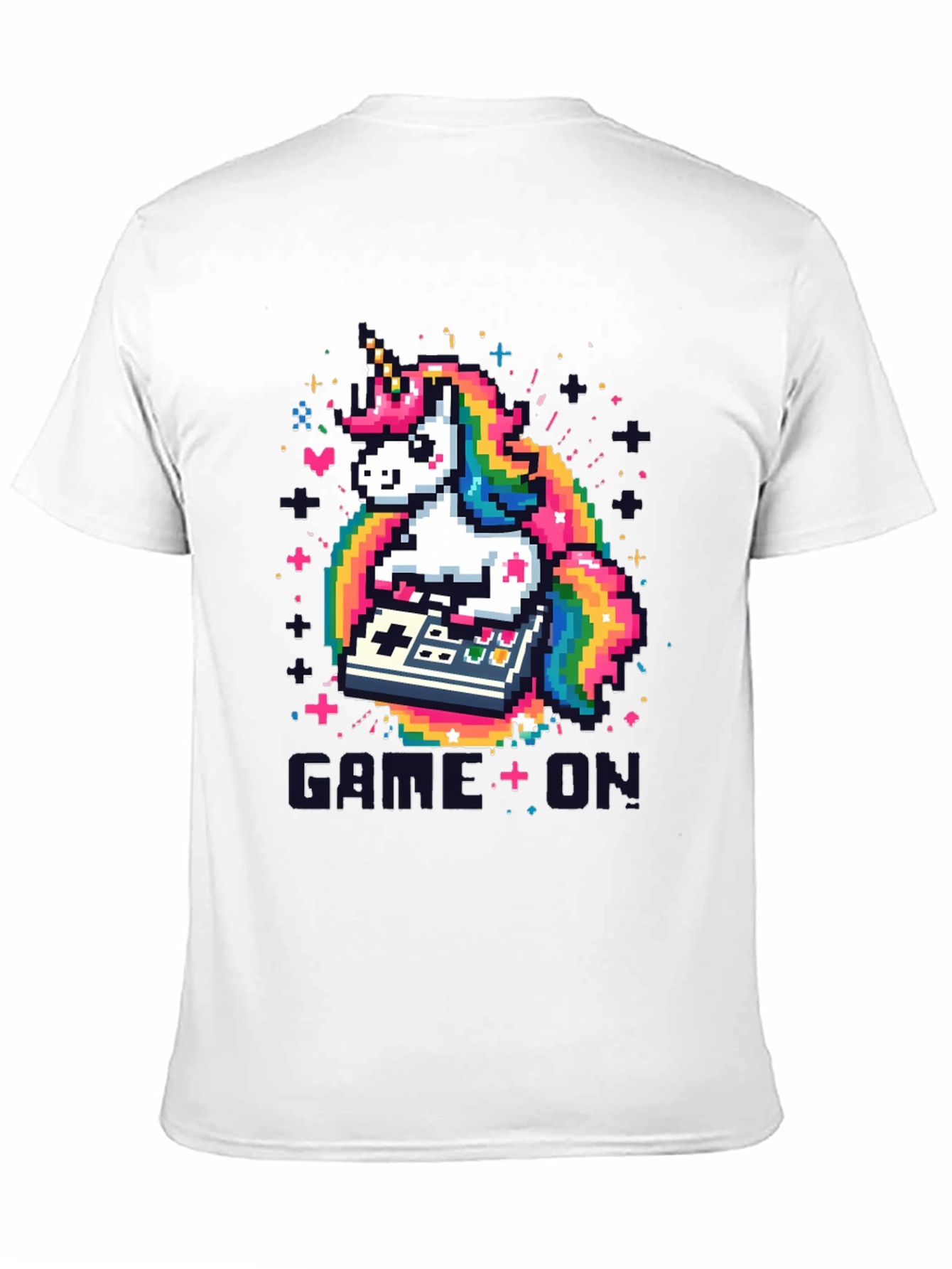 Pixel Unicorn Game On T-Shirt