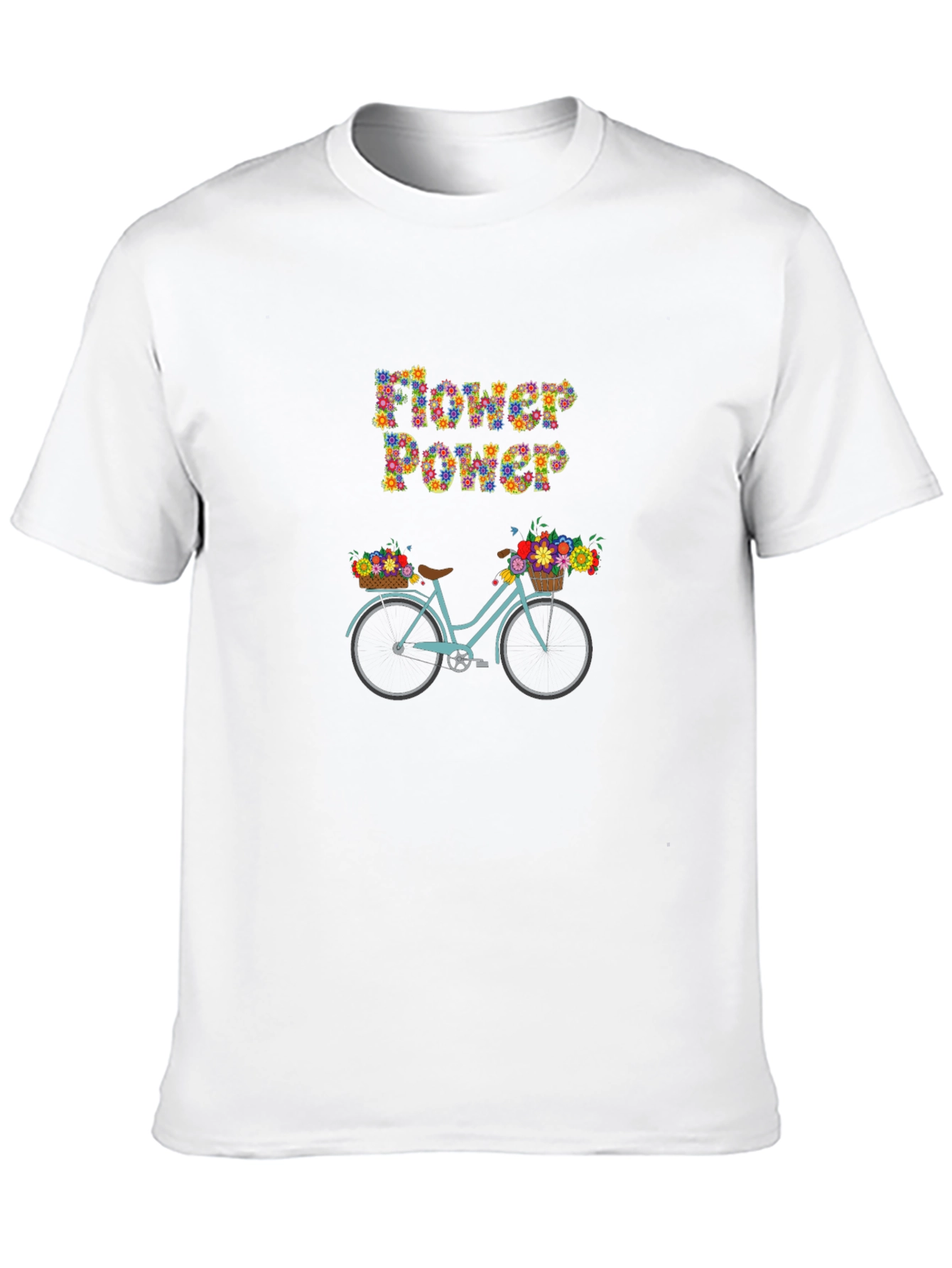 Flower Power Bike Graphic Tee - Stylish Unisex T-Shirt
