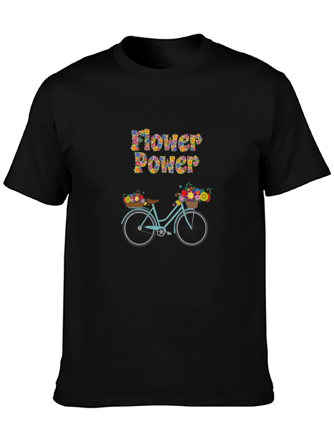 Flower Power Bike Graphic Tee - Stylish Unisex T-Shirt