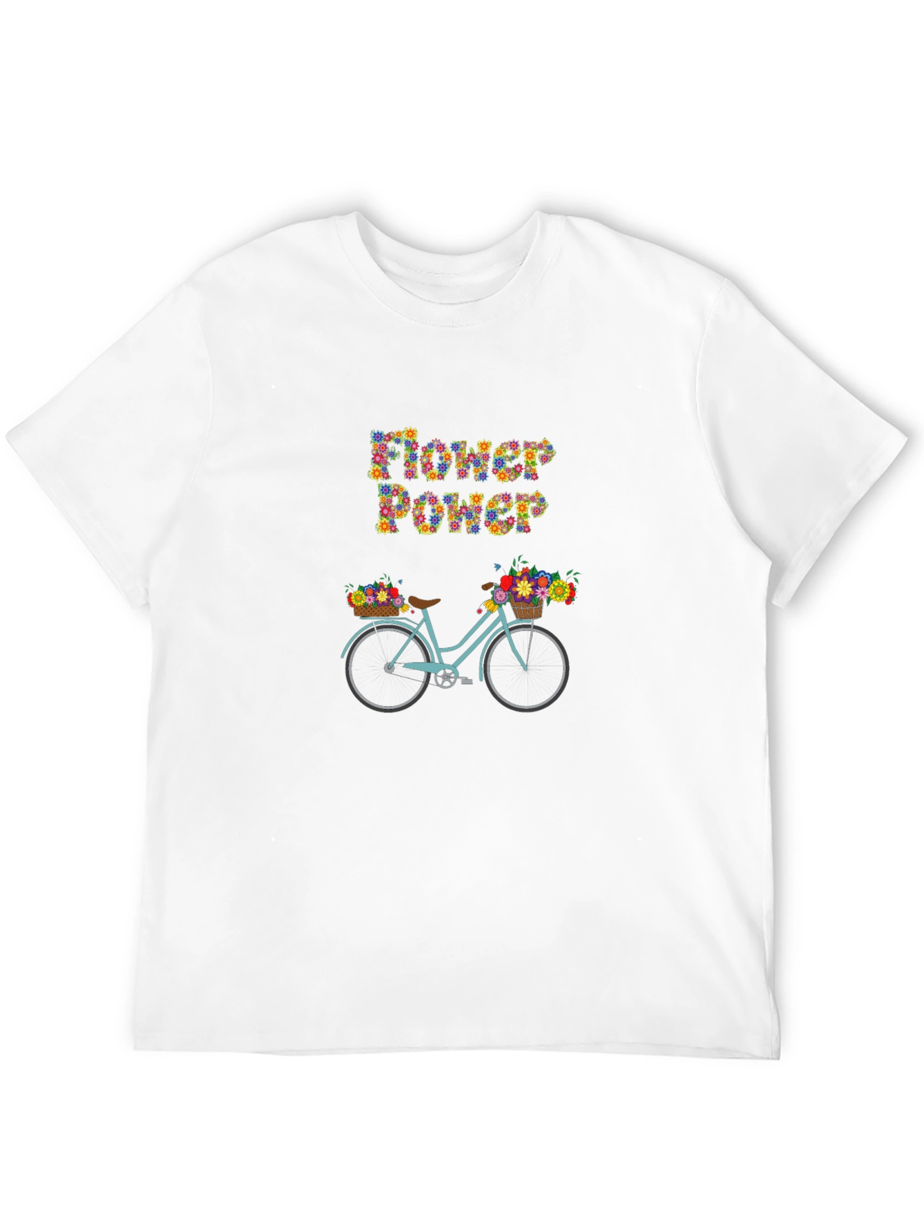 Flower Power Bike Graphic Tee - Stylish Unisex T-Shirt