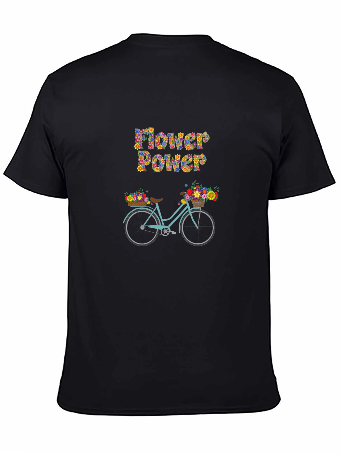 Flower Power Bike Graphic Tee - Stylish Unisex T-Shirt