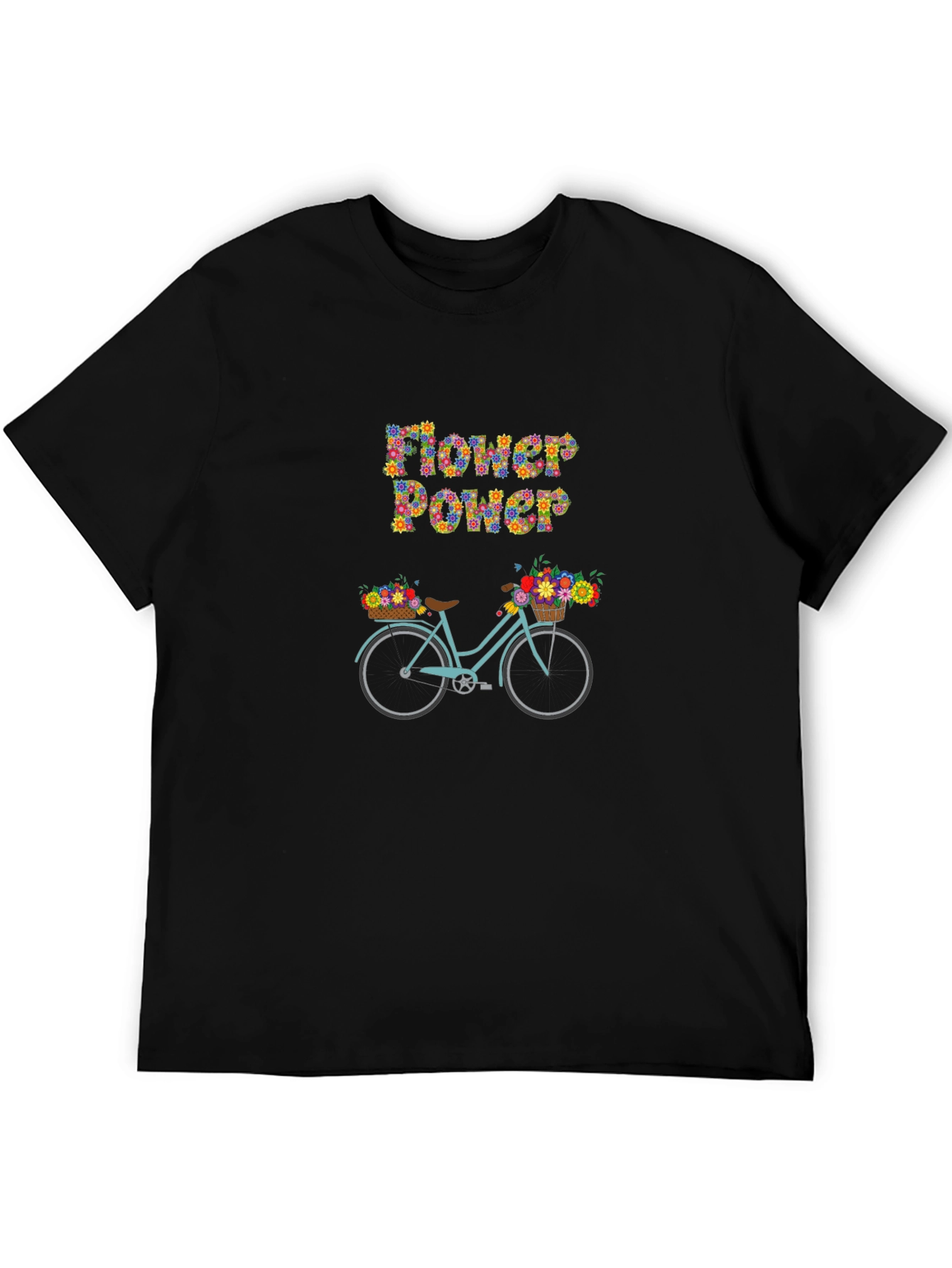 Flower Power Bike Graphic Tee - Stylish Unisex T-Shirt