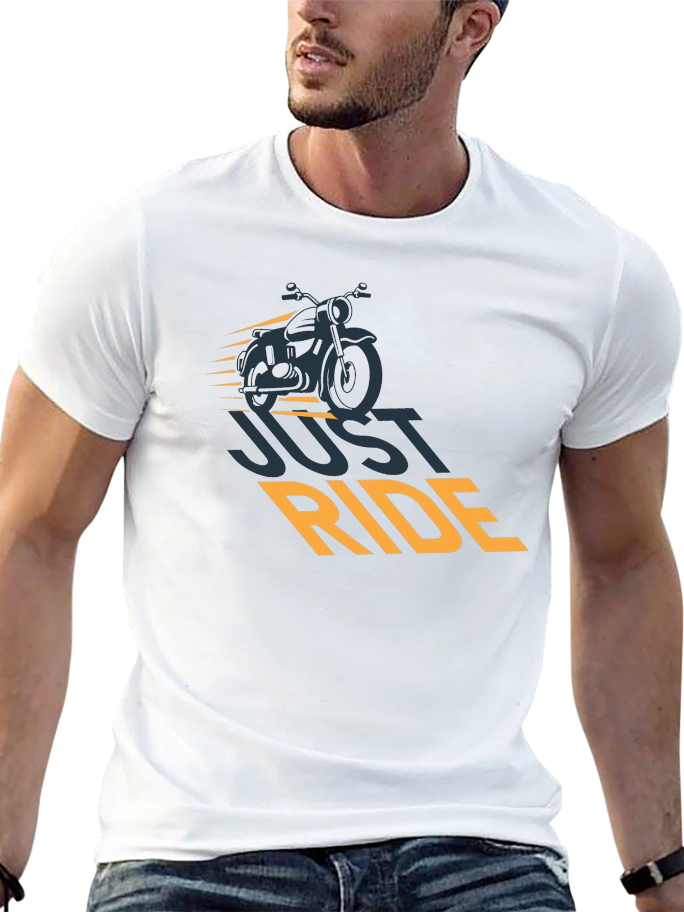 Just Ride Motorcycle Graphic Tee