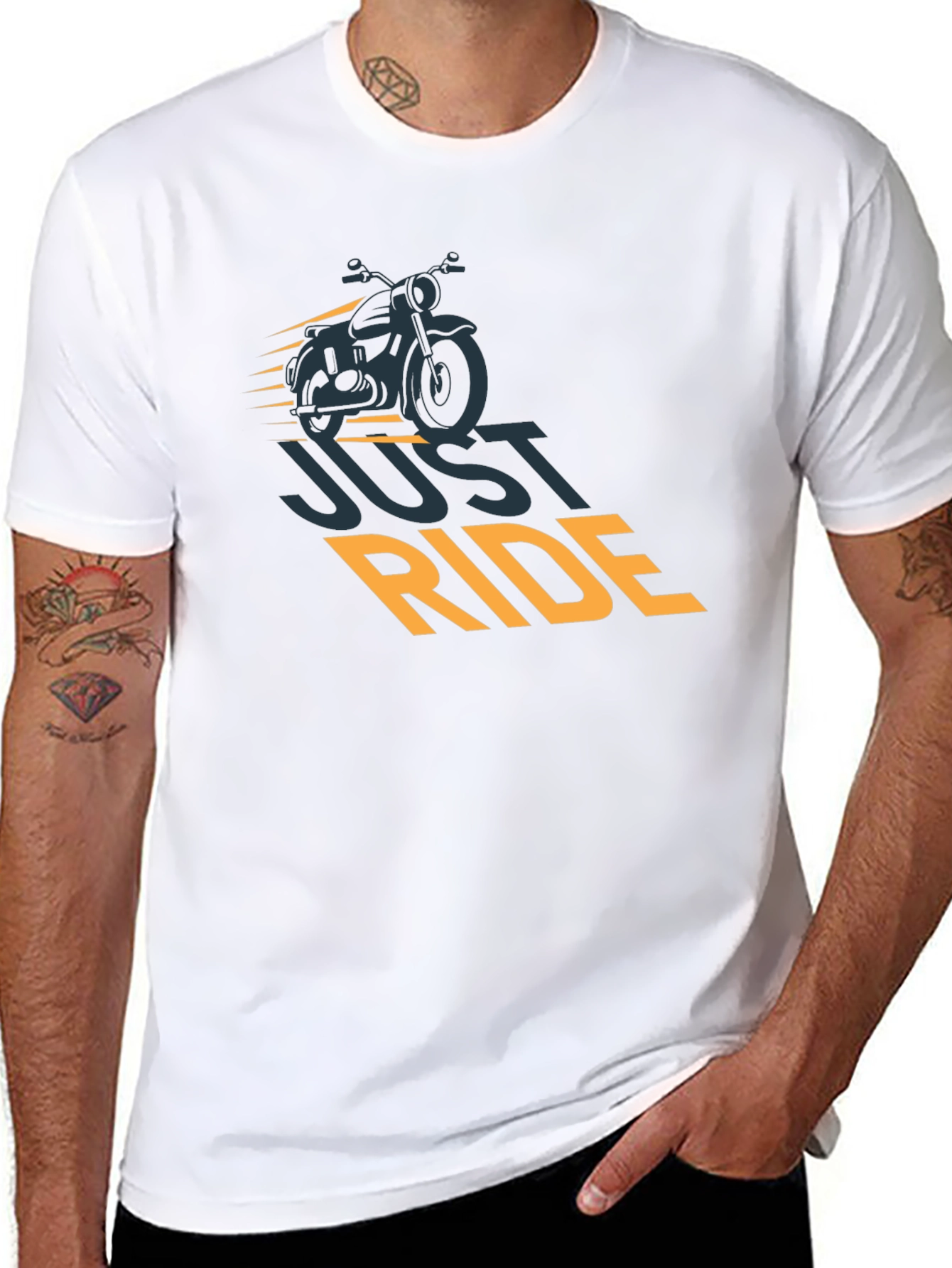 Just Ride Motorcycle Graphic Tee
