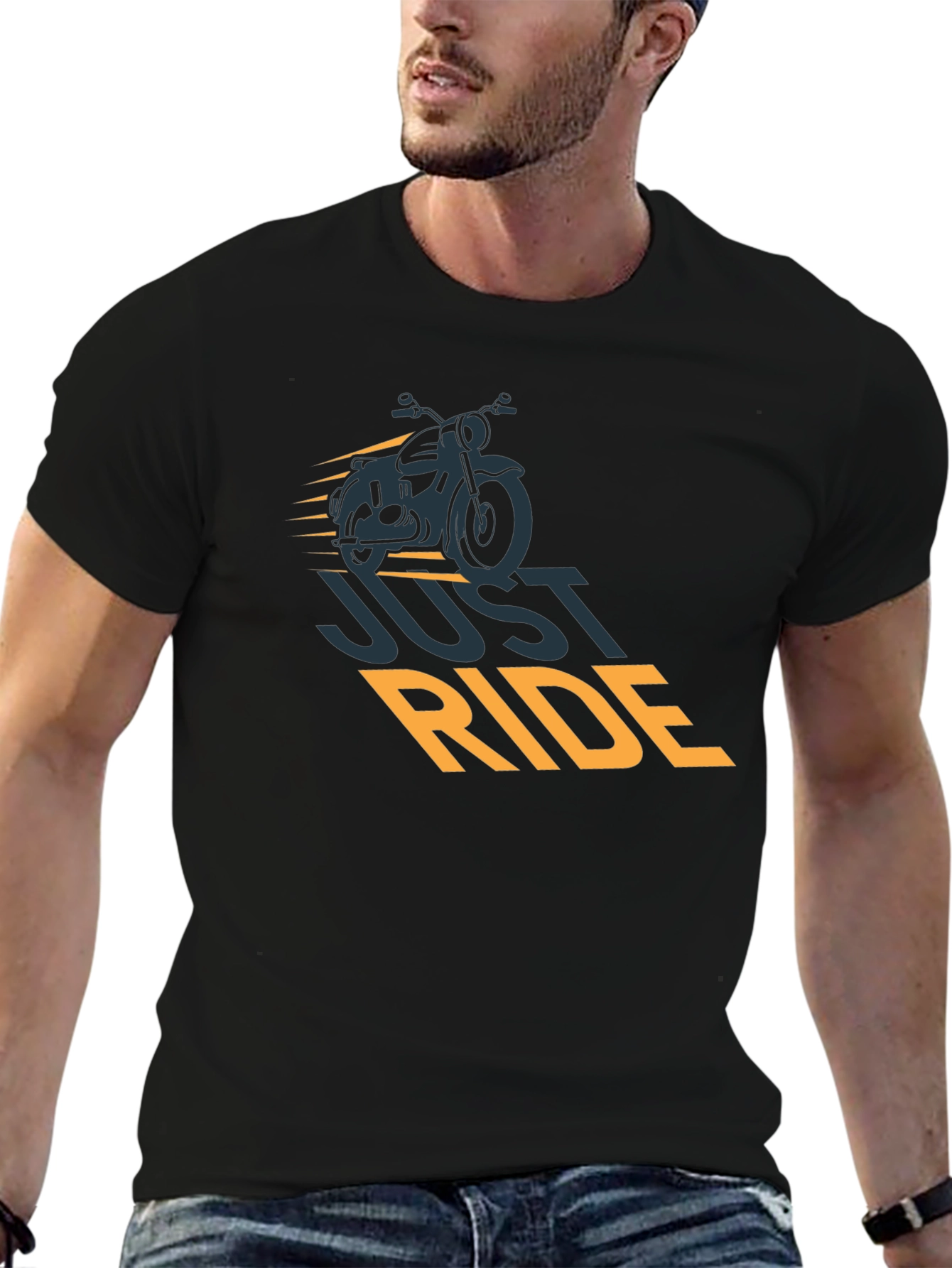 Just Ride Motorcycle Graphic Tee