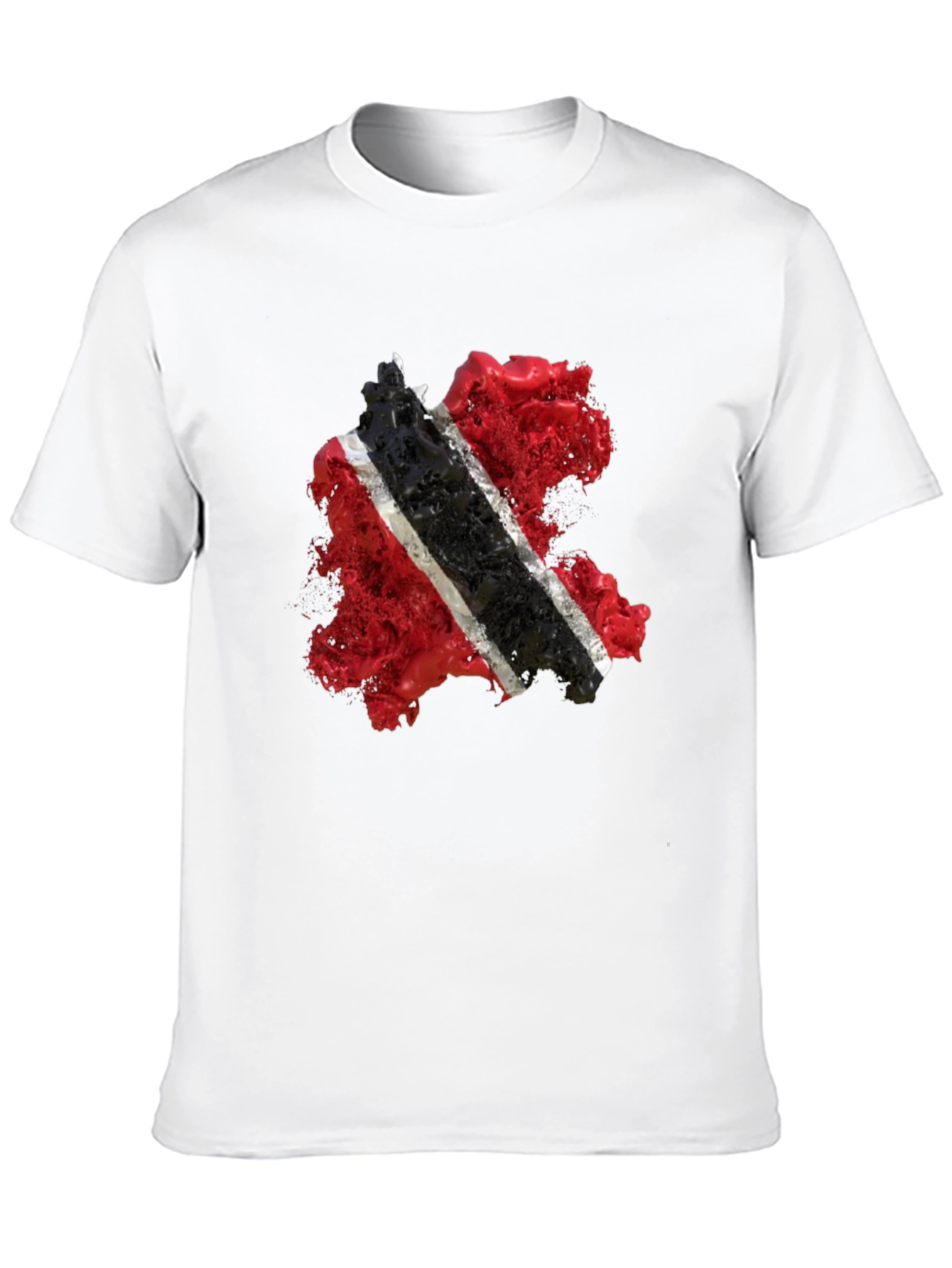 Trinidad & Tobago Flag Graphic Black T-Shirt