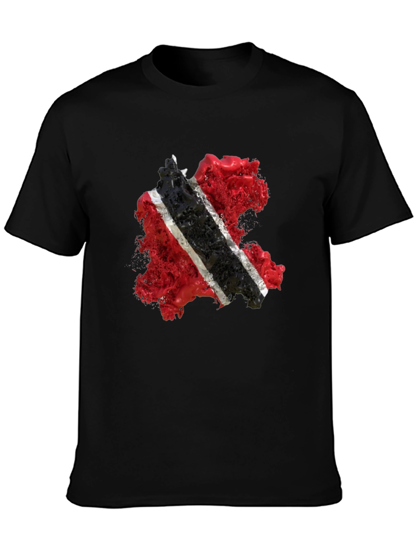 Trinidad & Tobago Flag Graphic Black T-Shirt