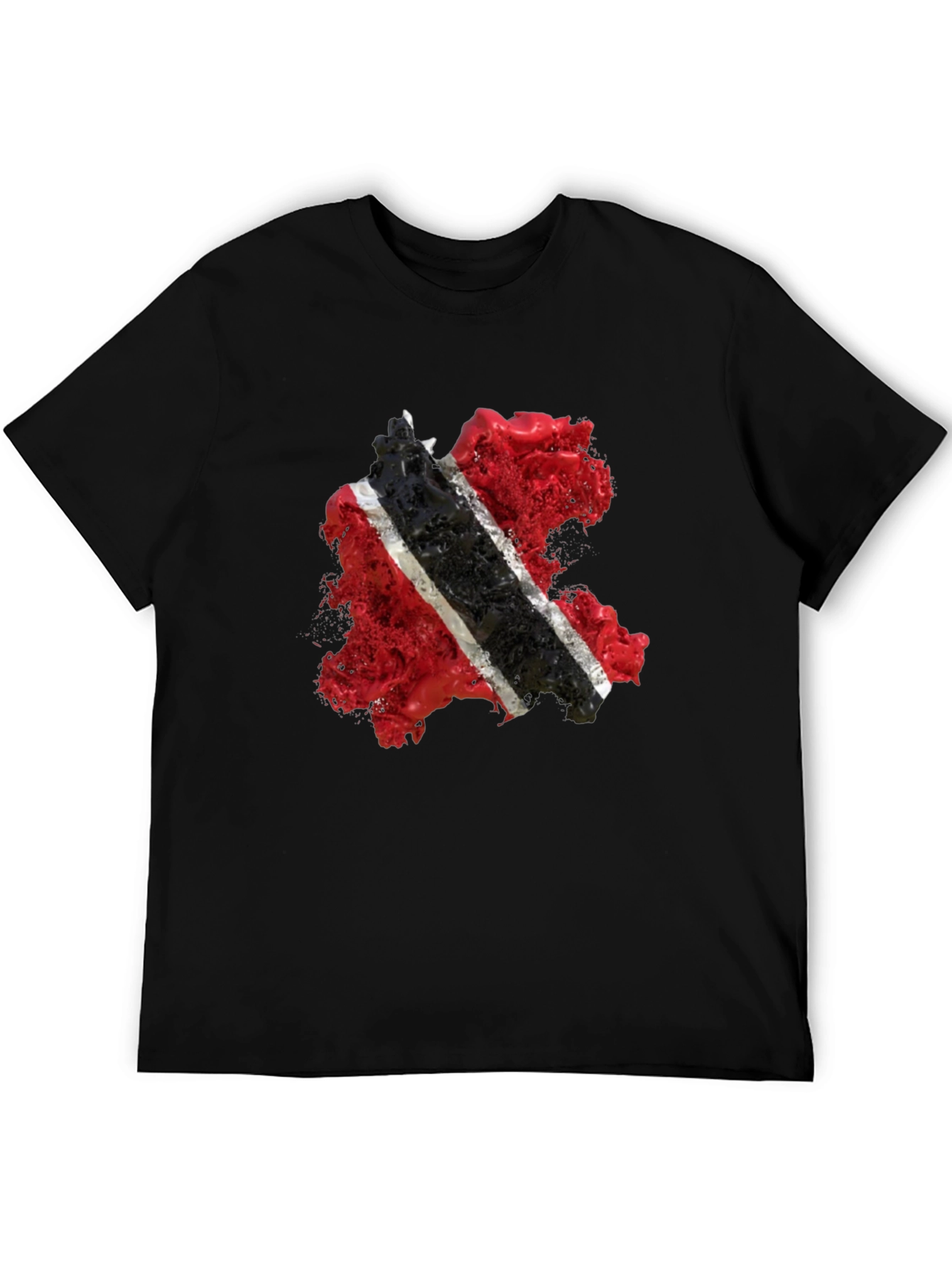 Trinidad & Tobago Flag Graphic Black T-Shirt