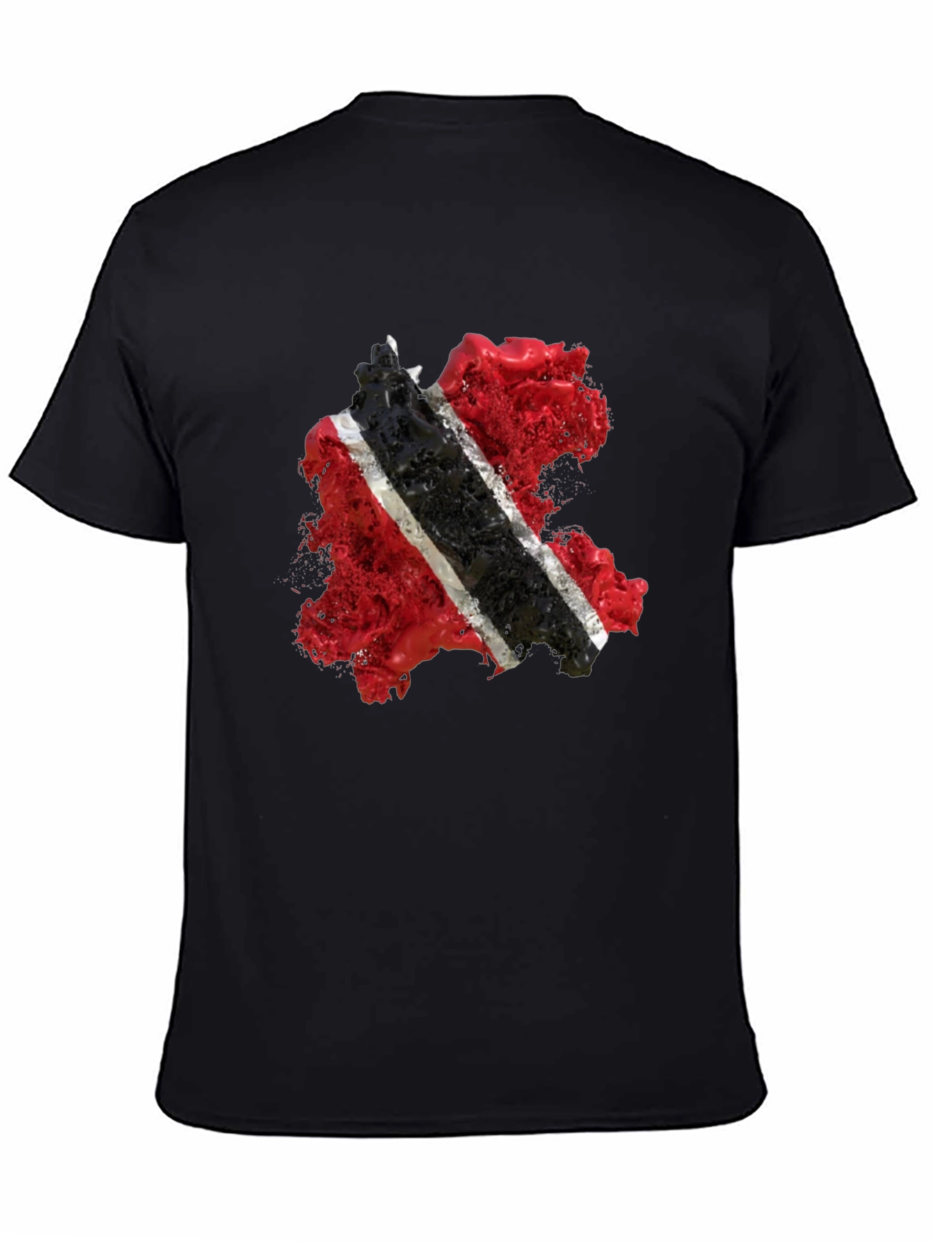 Trinidad & Tobago Flag Graphic Black T-Shirt