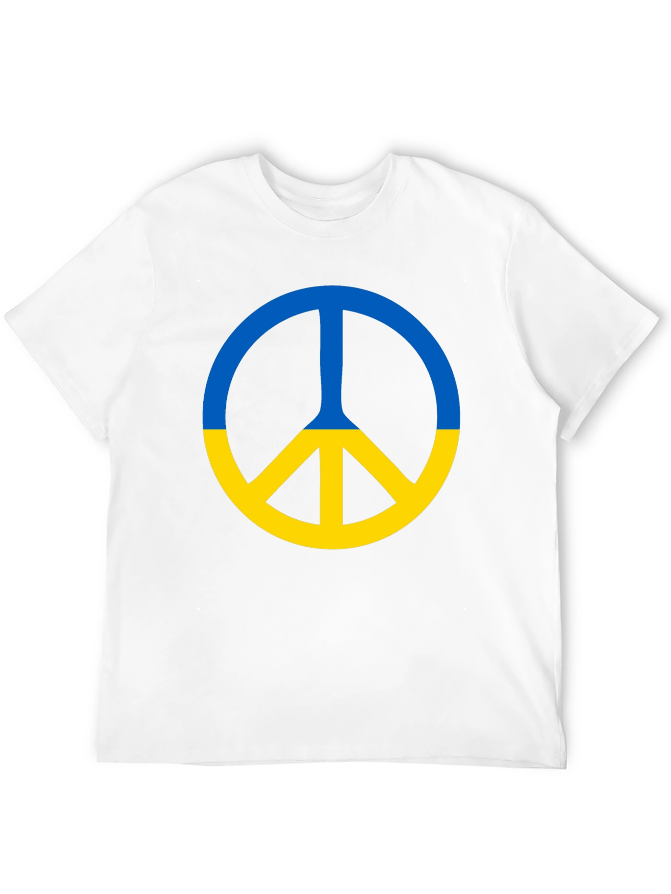Ukraine Peace Sign Black T-Shirt