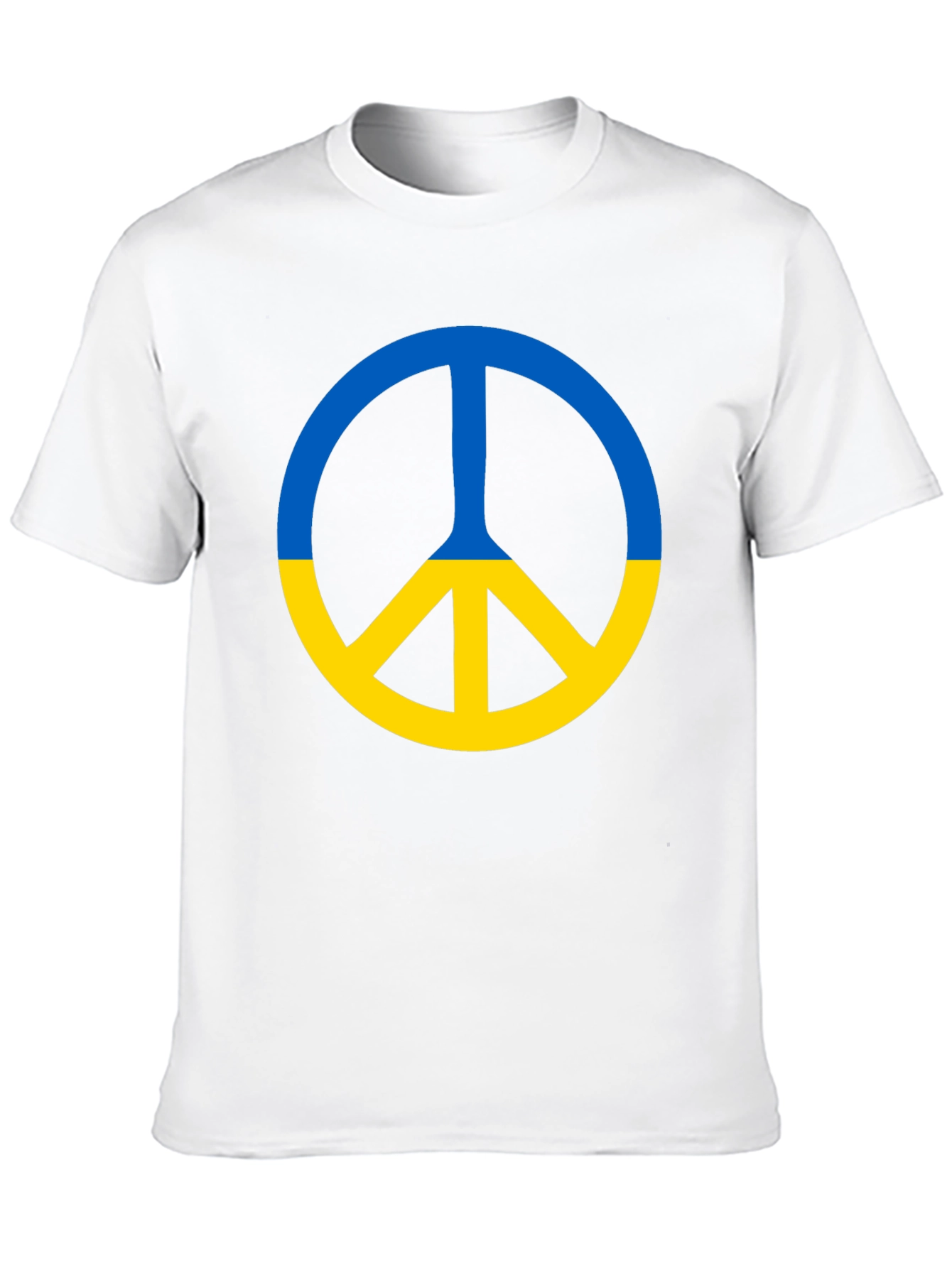 Ukraine Peace Sign Black T-Shirt