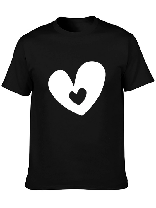 Heart Within Heart Black Tee