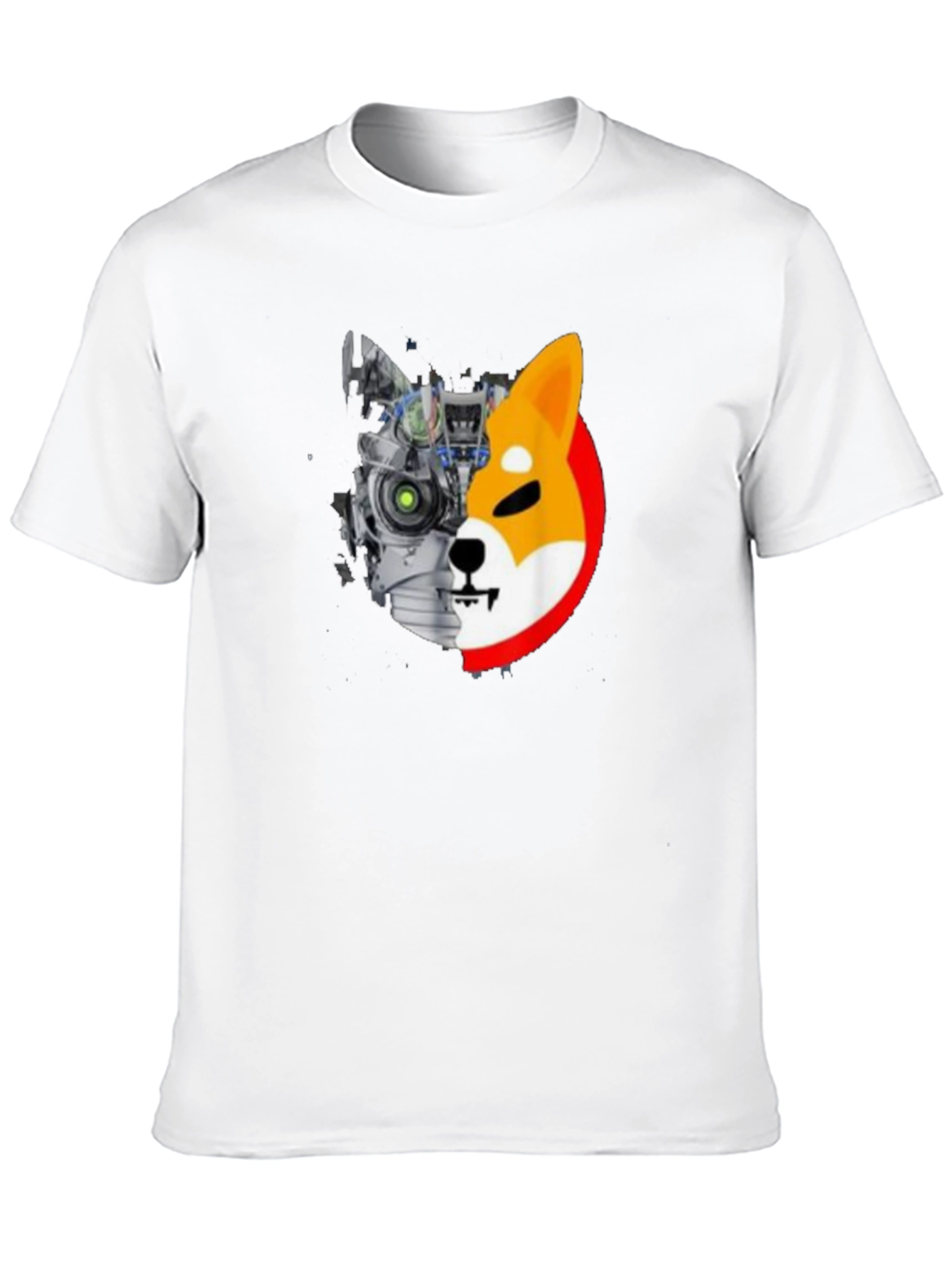 Cyber Shiba Inu T-Shirt - Futuristic Doge Design