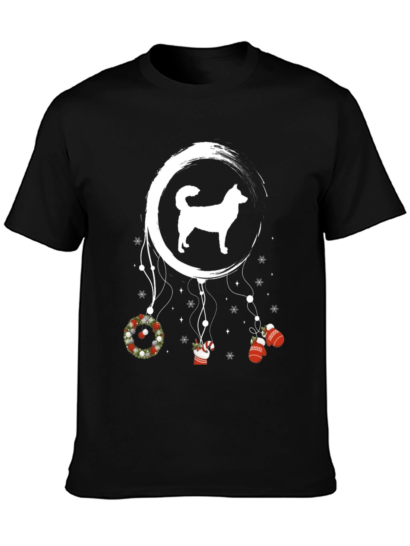 Dog Christmas Dreamcatcher Graphic T-Shirt