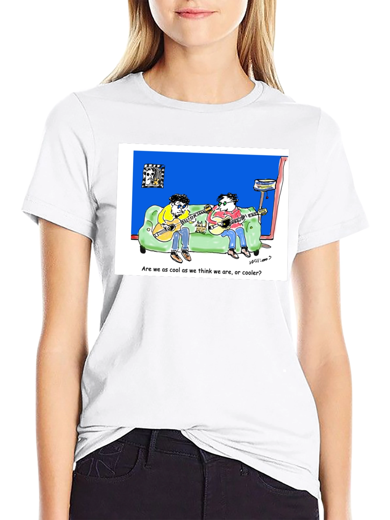Cool Cartoon Guitarist T-Shirt