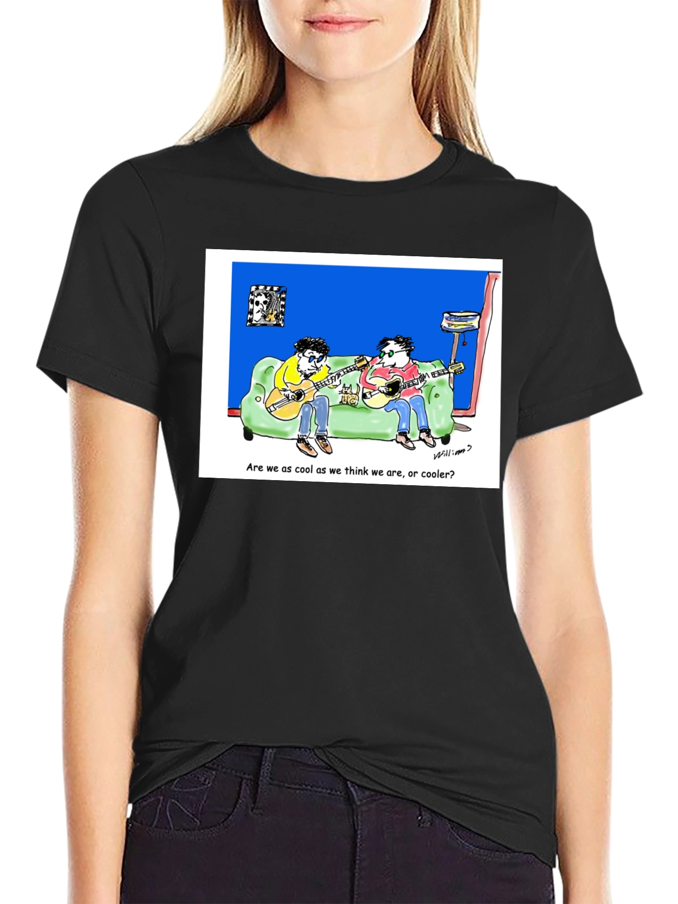 Cool Cartoon Guitarist T-Shirt
