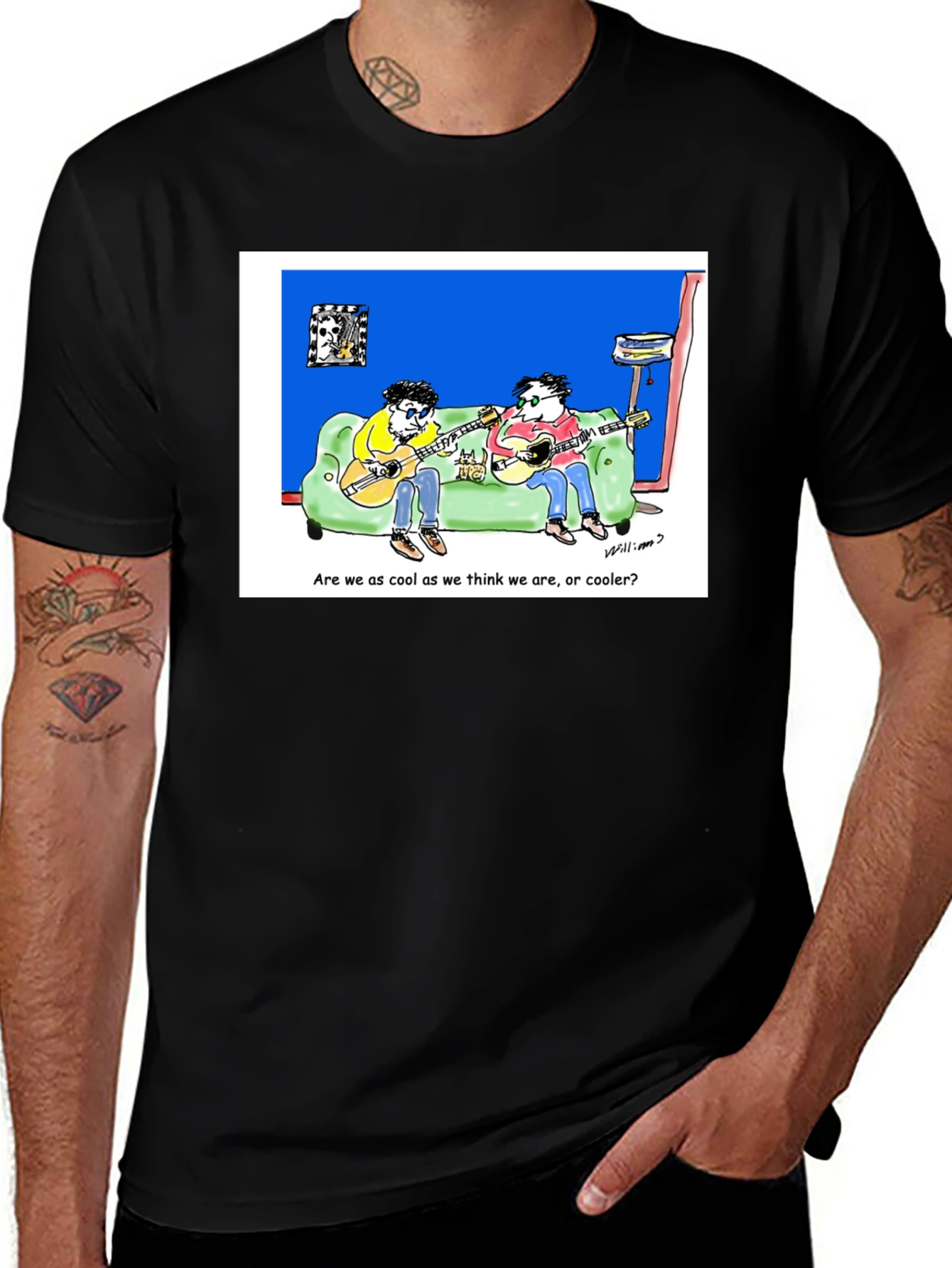 Cool Cartoon Guitarist T-Shirt