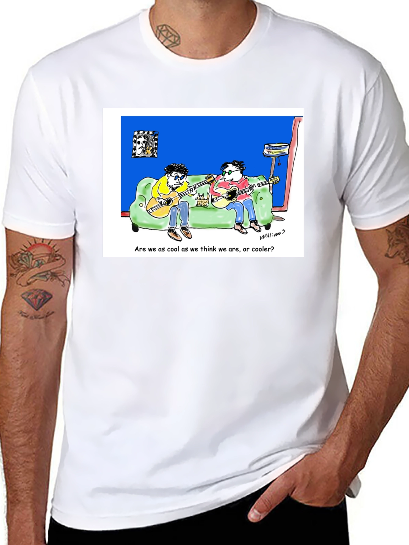 Cool Cartoon Guitarist T-Shirt