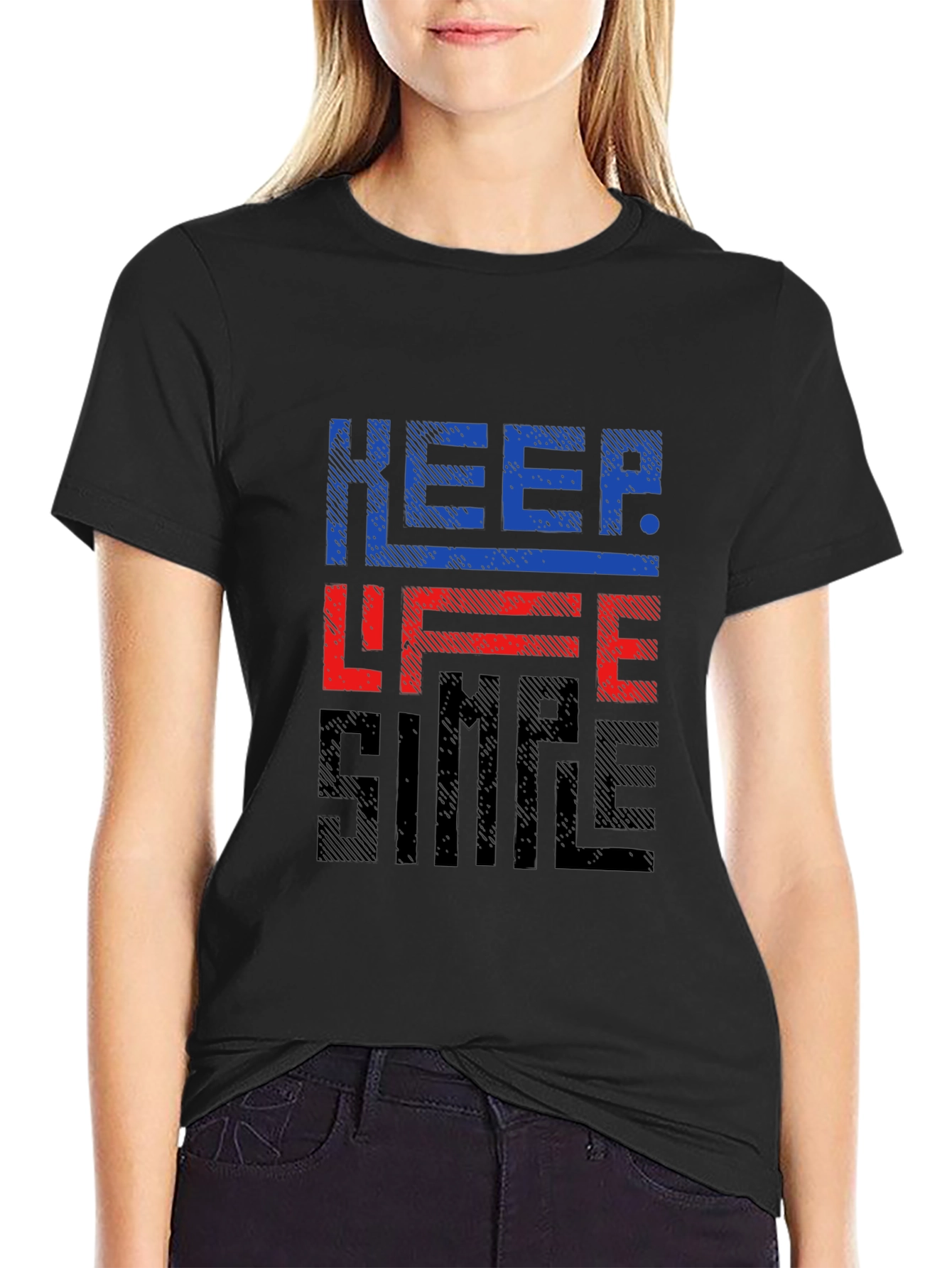 Keep Life Simple Graphic Tee - Mens Black T-Shirt